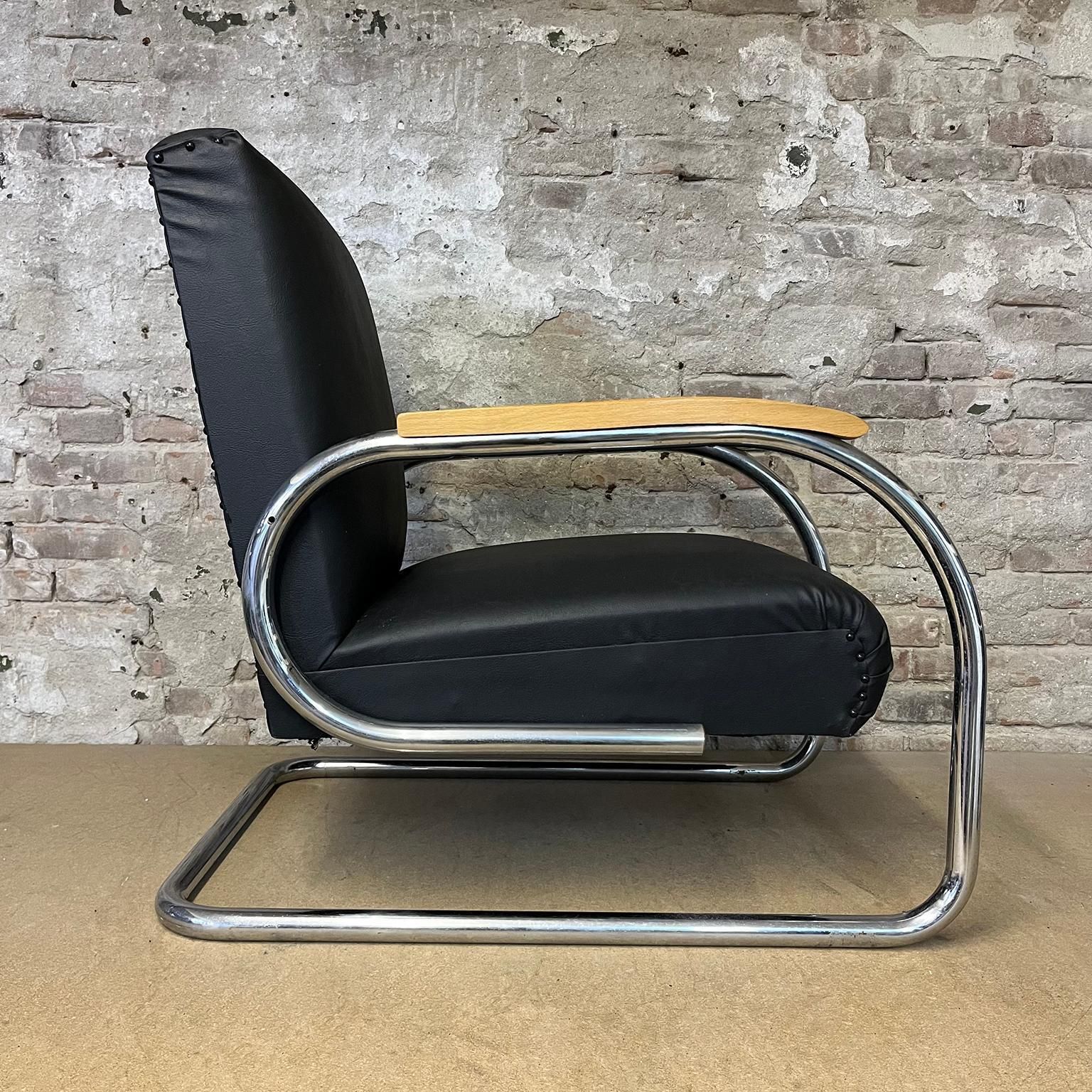 Tubax Armchair In Black Faux Leather photo Furniture