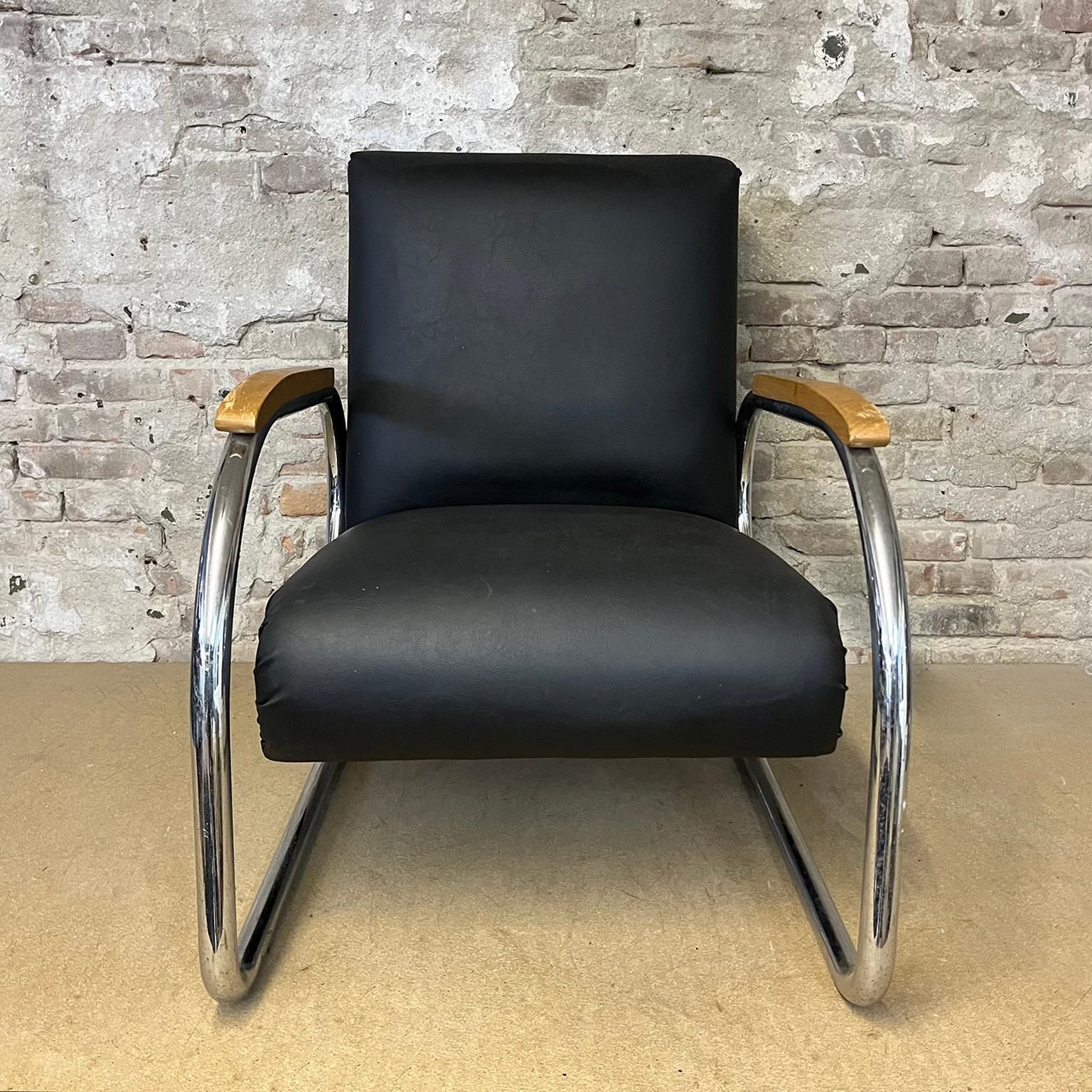 Tubax Armchair In Black Faux Leather photo buy