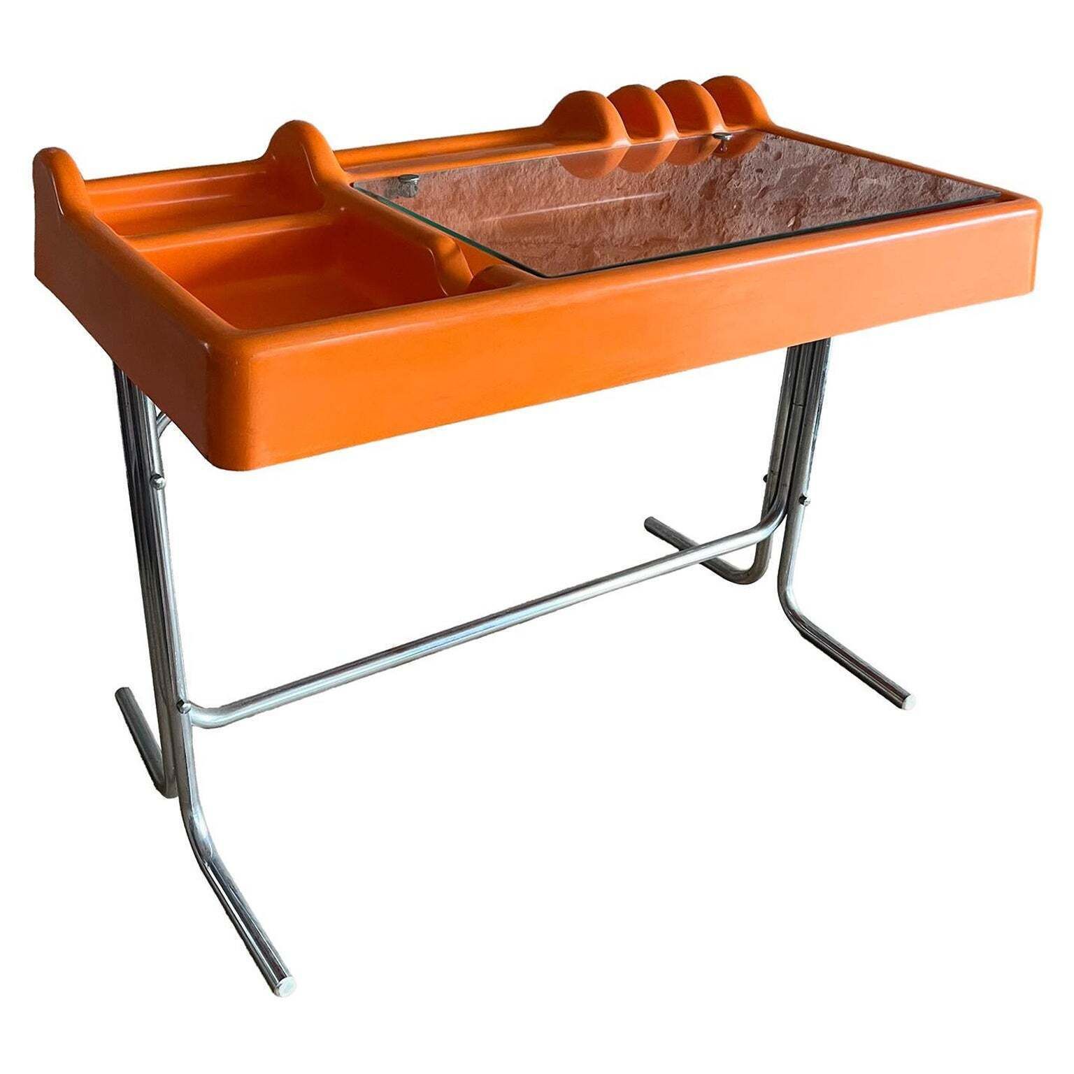 Space Age Orix Orange Writing Desk By Vittorio Parigi And Nani Prina For Molteni