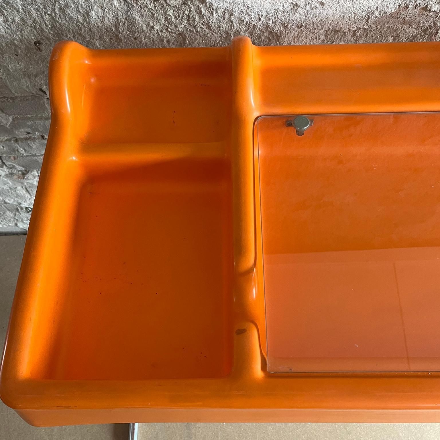 2680.0 Space Age Orix Orange Writing Desk By Vittorio Parigi And Nani Prina For Molteni photo