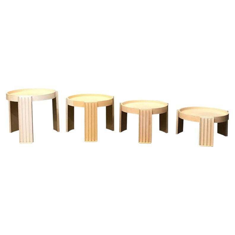 1967, Gianfranco Frattini For Cassina, 4 Pieces Of Marema Stacking Tables