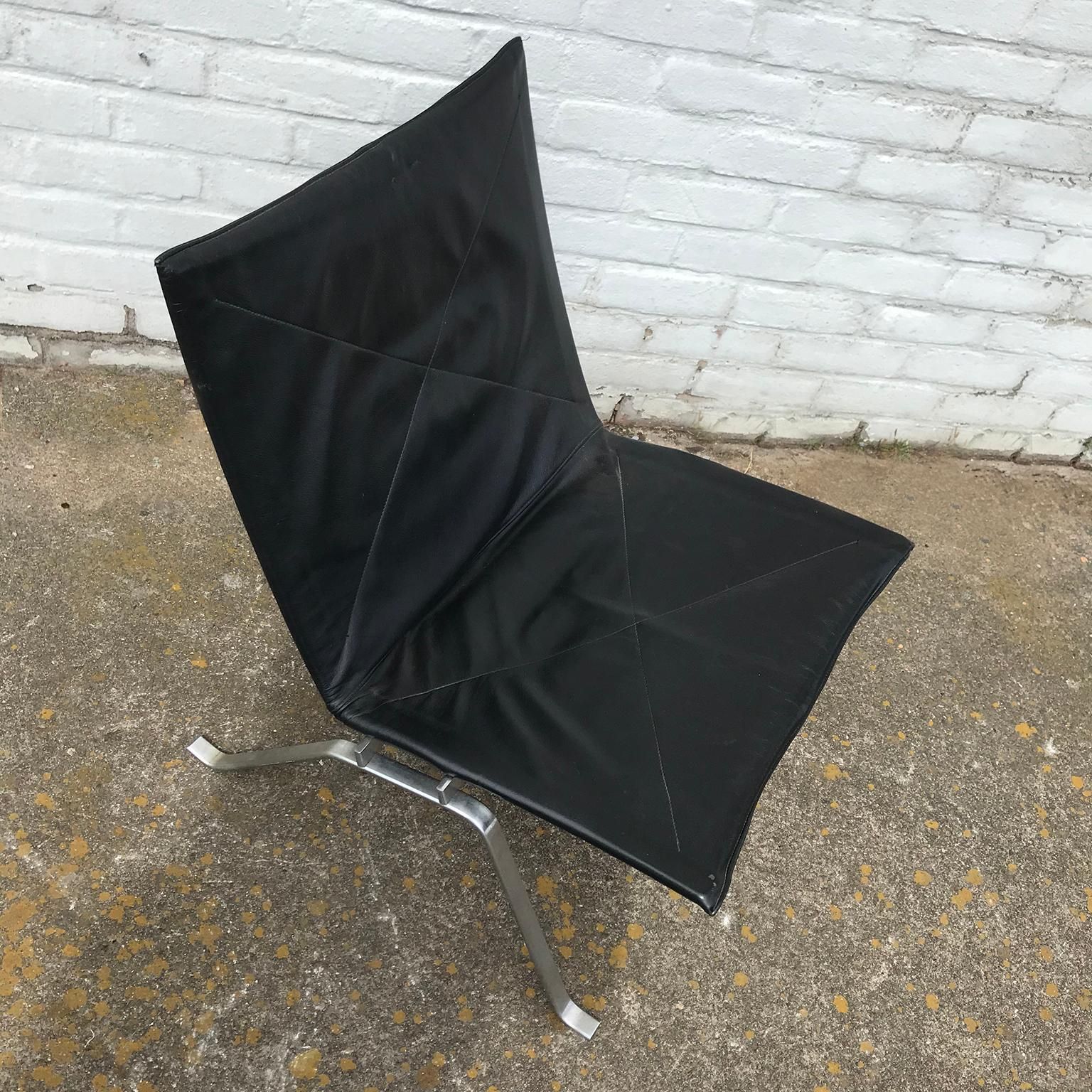 1956, Poul Kjaerholm For E. Kold Christensen, Set 2 Pk22 Lounge In Black Leather photo vintage