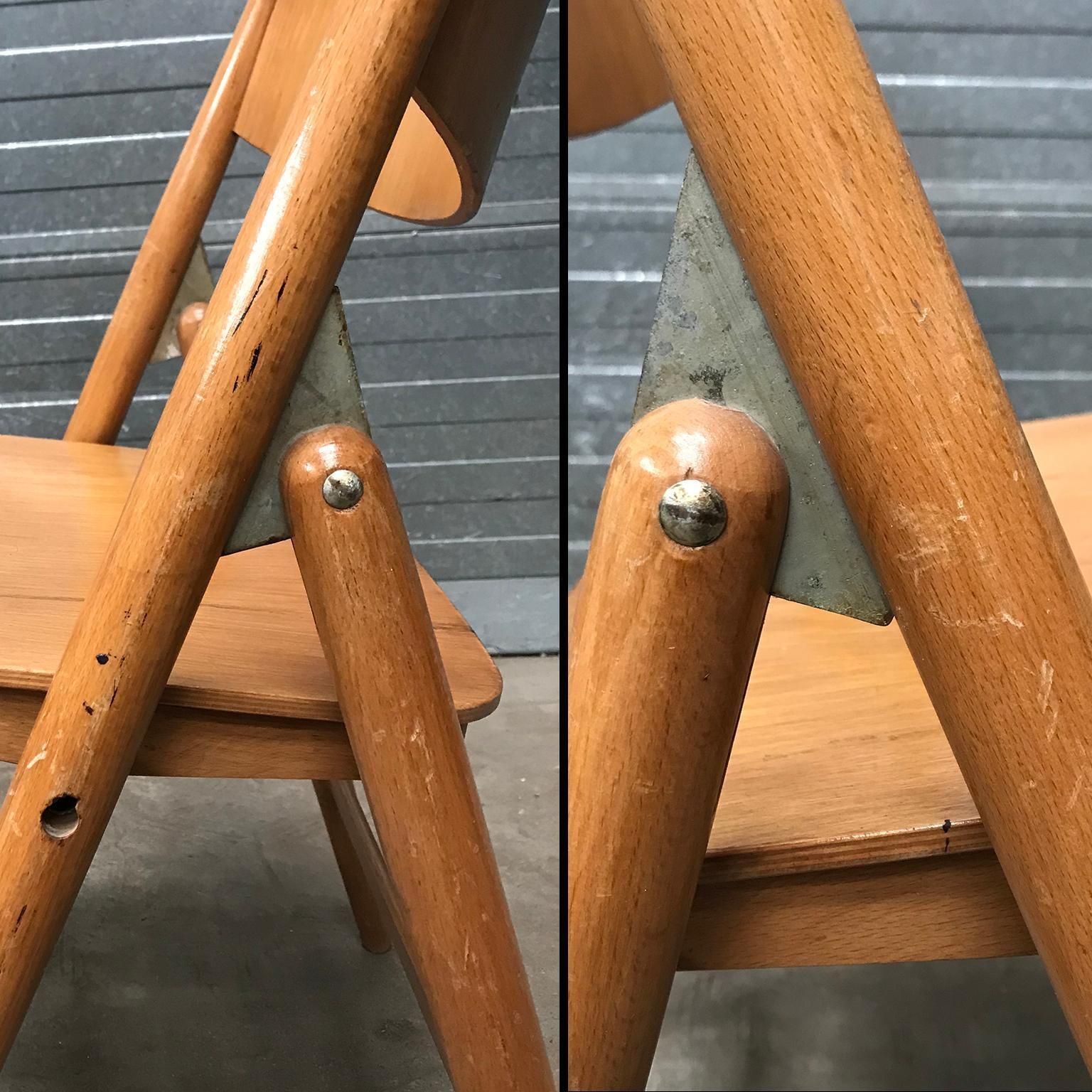 photo vinterior 1952, Egon Eiermann For Wilde & Spieth, Wooden Folding Chair