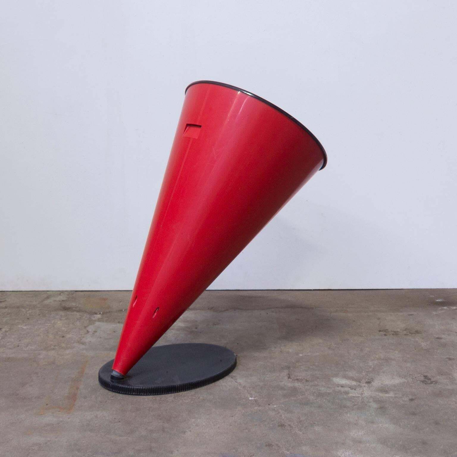 1989, Cortesi E Scansetti For Cartel, Plastic Wastepaper Bin In A Conical Shape photo furniture