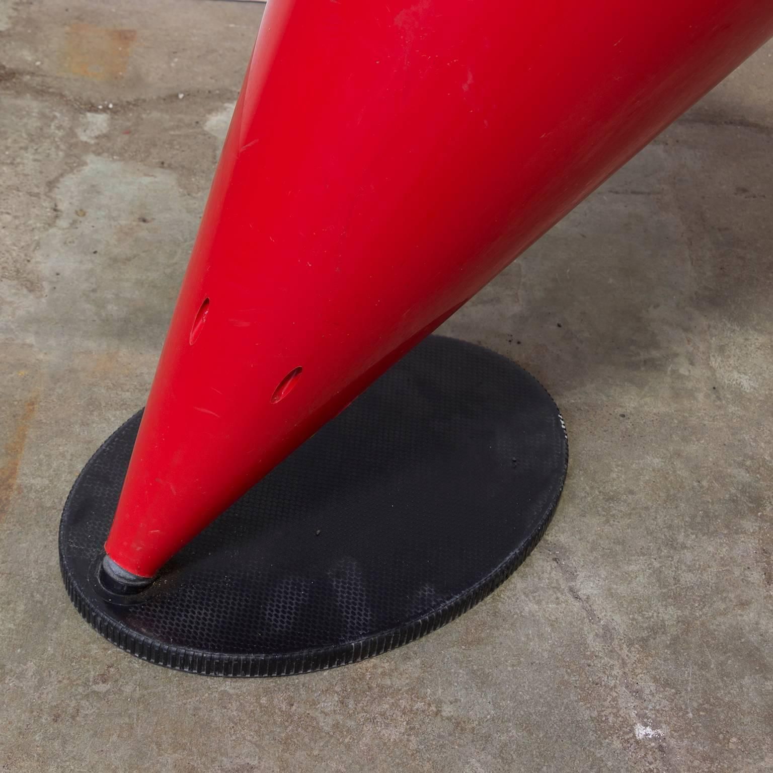 1989, Cortesi E Scansetti For Cartel, Plastic Wastepaper Bin In A Conical Shape photo vinterior