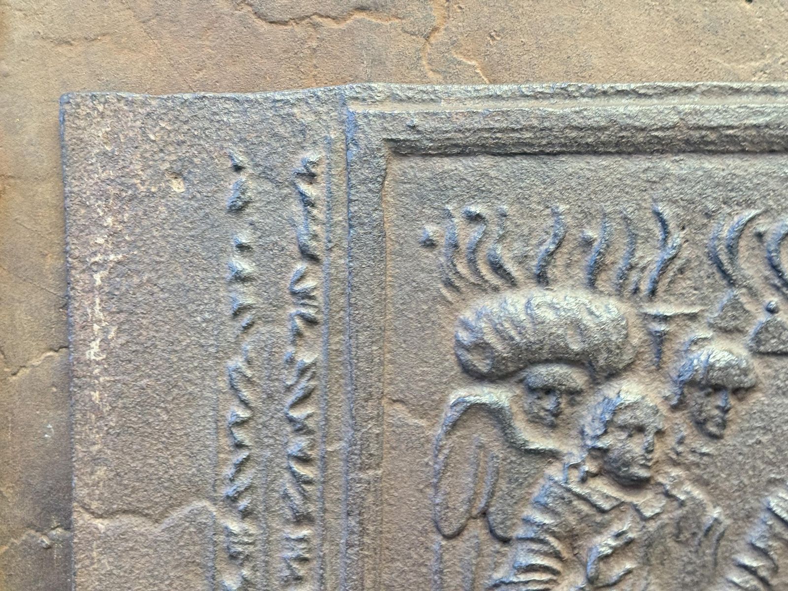 17th Century German 'Lot And Daughters' Stove Plate / Backsplash, Gothic Period photo vintage