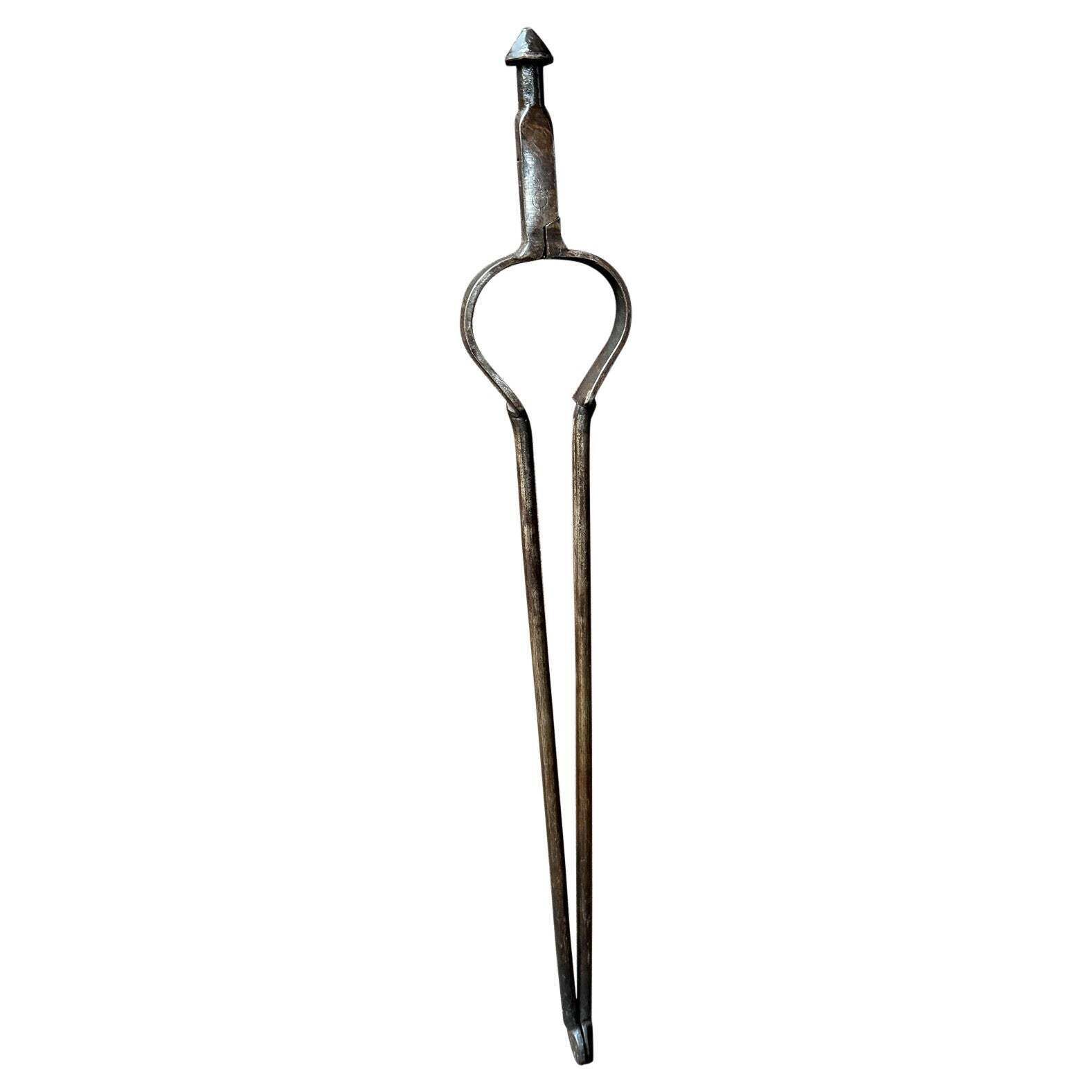 18th 19th Century Dutch Fire Tongs, Louis XV Period
