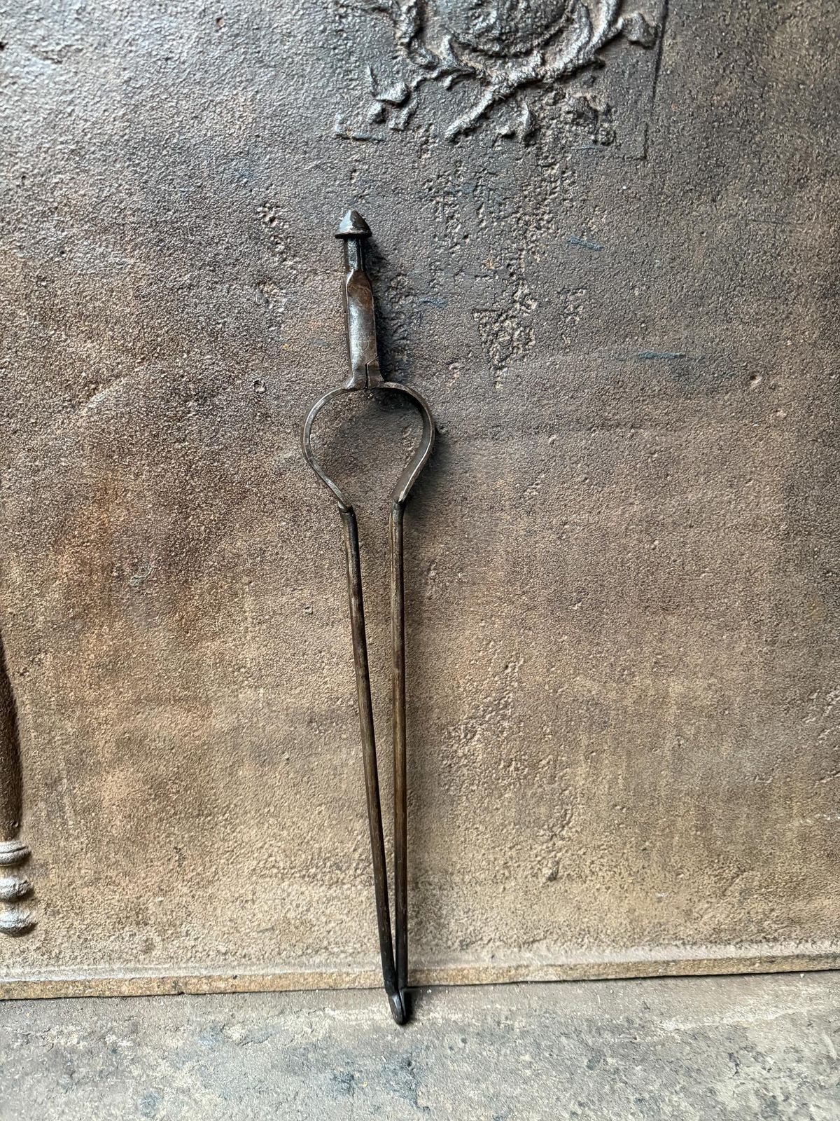 18th 19th Century Dutch Fire Tongs, Louis XV Period photo for sale