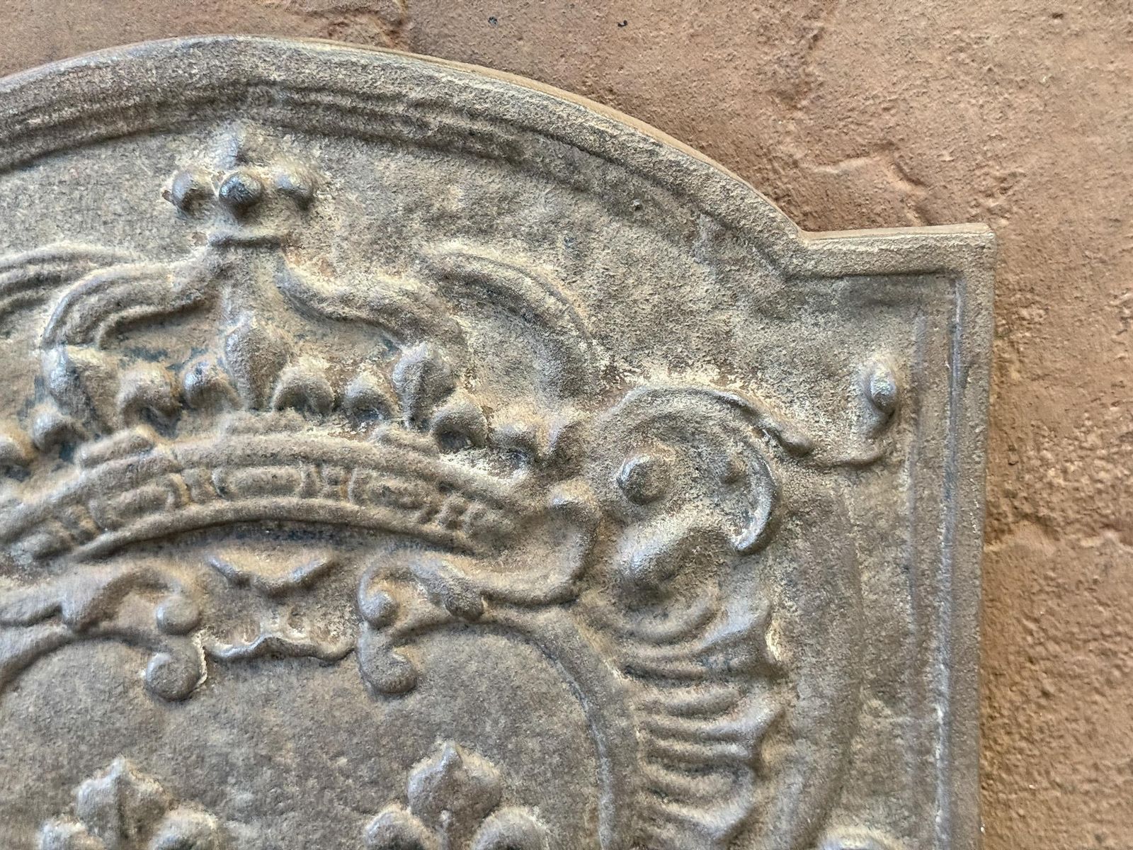 French Louis XV Style 'Arms Of France' Fireback / Backsplash photo vinterior