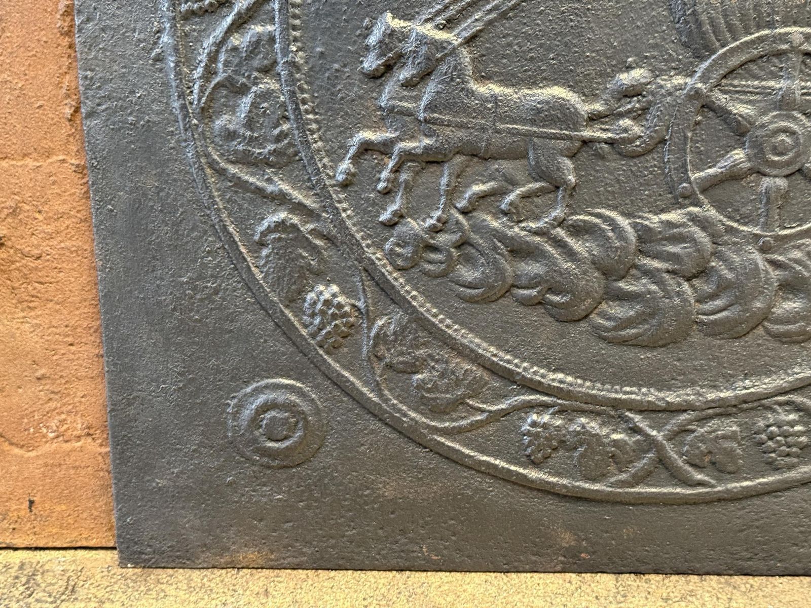 Home Fixtures French Neoclassical Period 'Sun King' Fireback / Backsplash, Early 19th Century photo