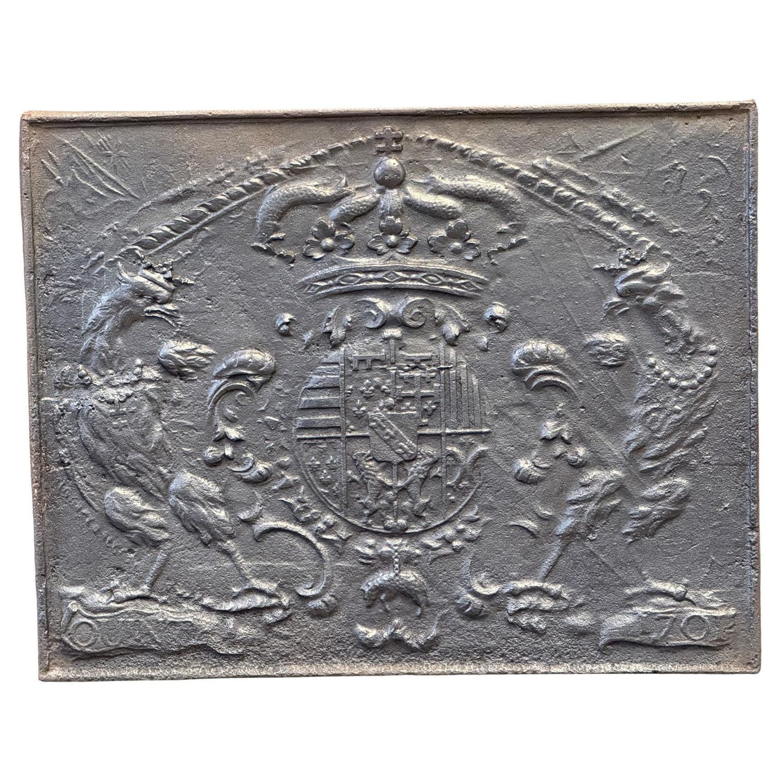 18th Century French 'Arms Of Lorraine' Fireback / Backsplash, Louis XV Period