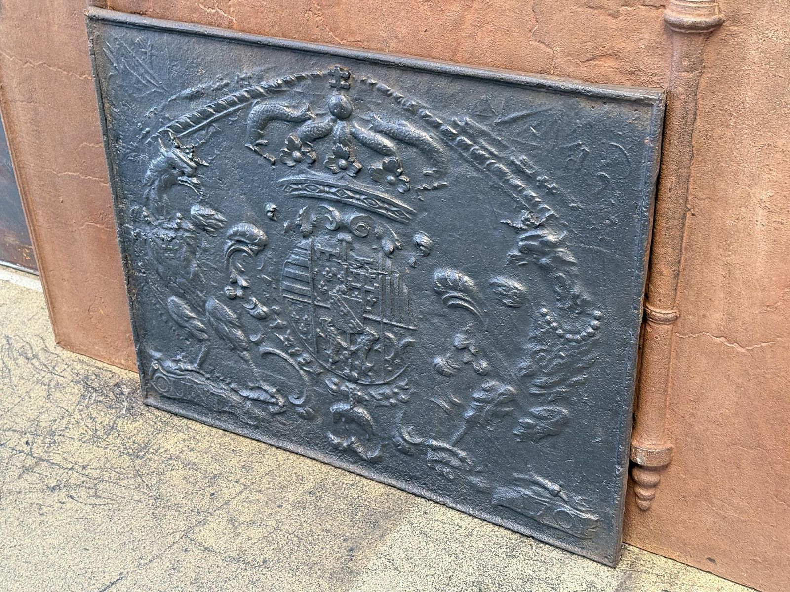 18th Century French 'Arms Of Lorraine' Fireback / Backsplash, Louis XV Period photo Home Fixtures