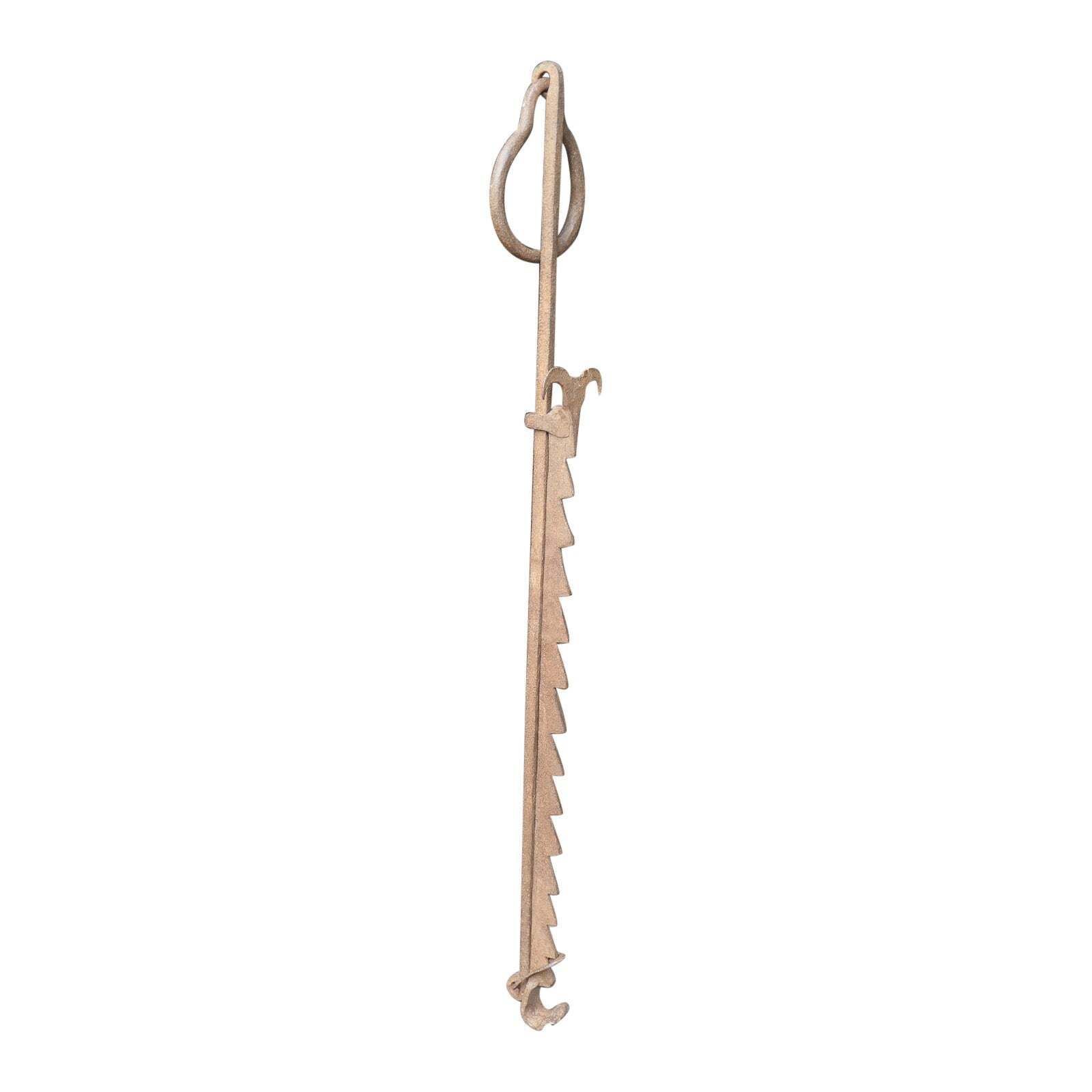 18th Century French Fireplace Trammel Or Pot Hanger, Louis XIV Period