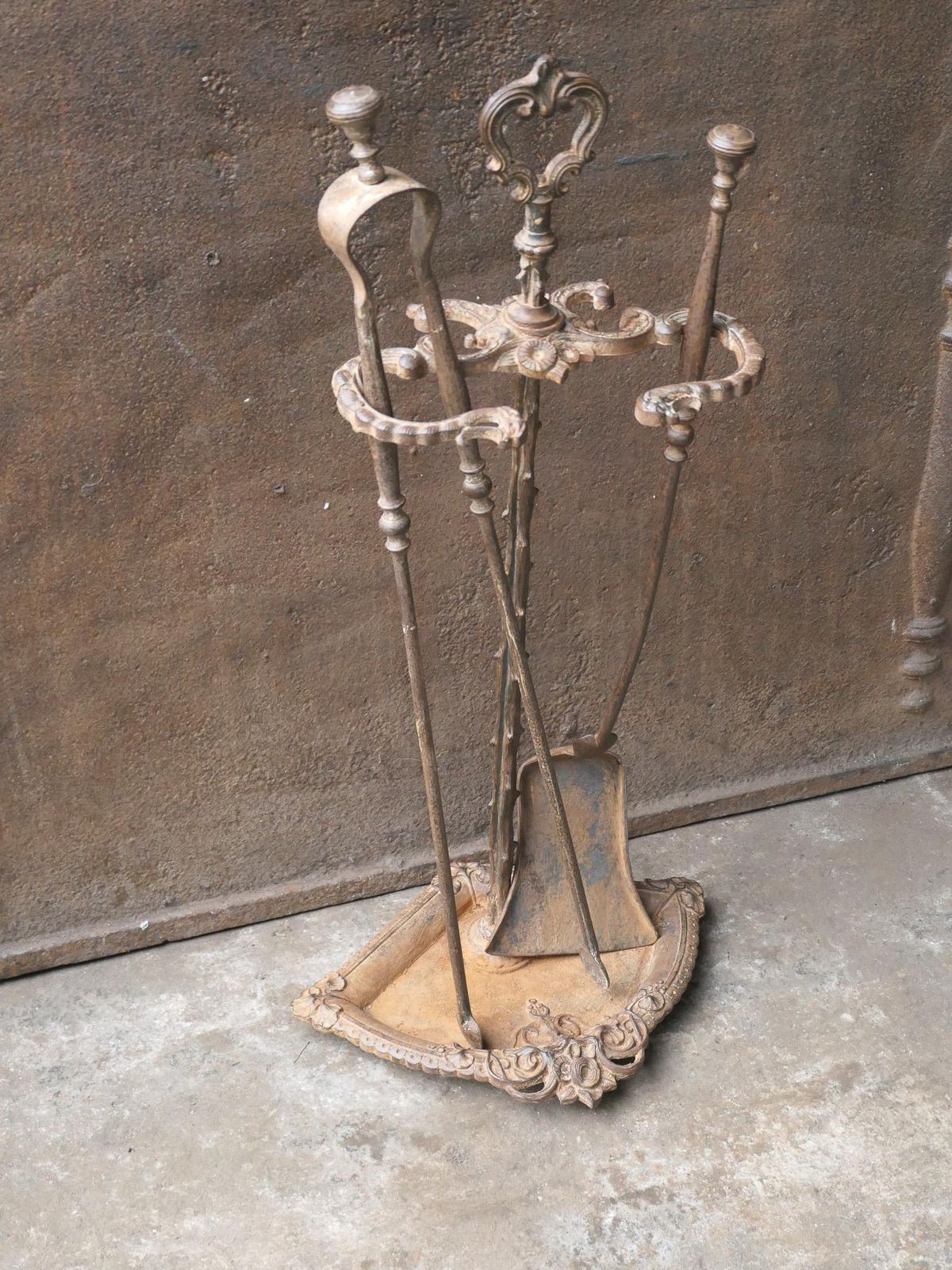 French Art Nouveau Fireplace Tools, Early 20th Century Period photo vinterior