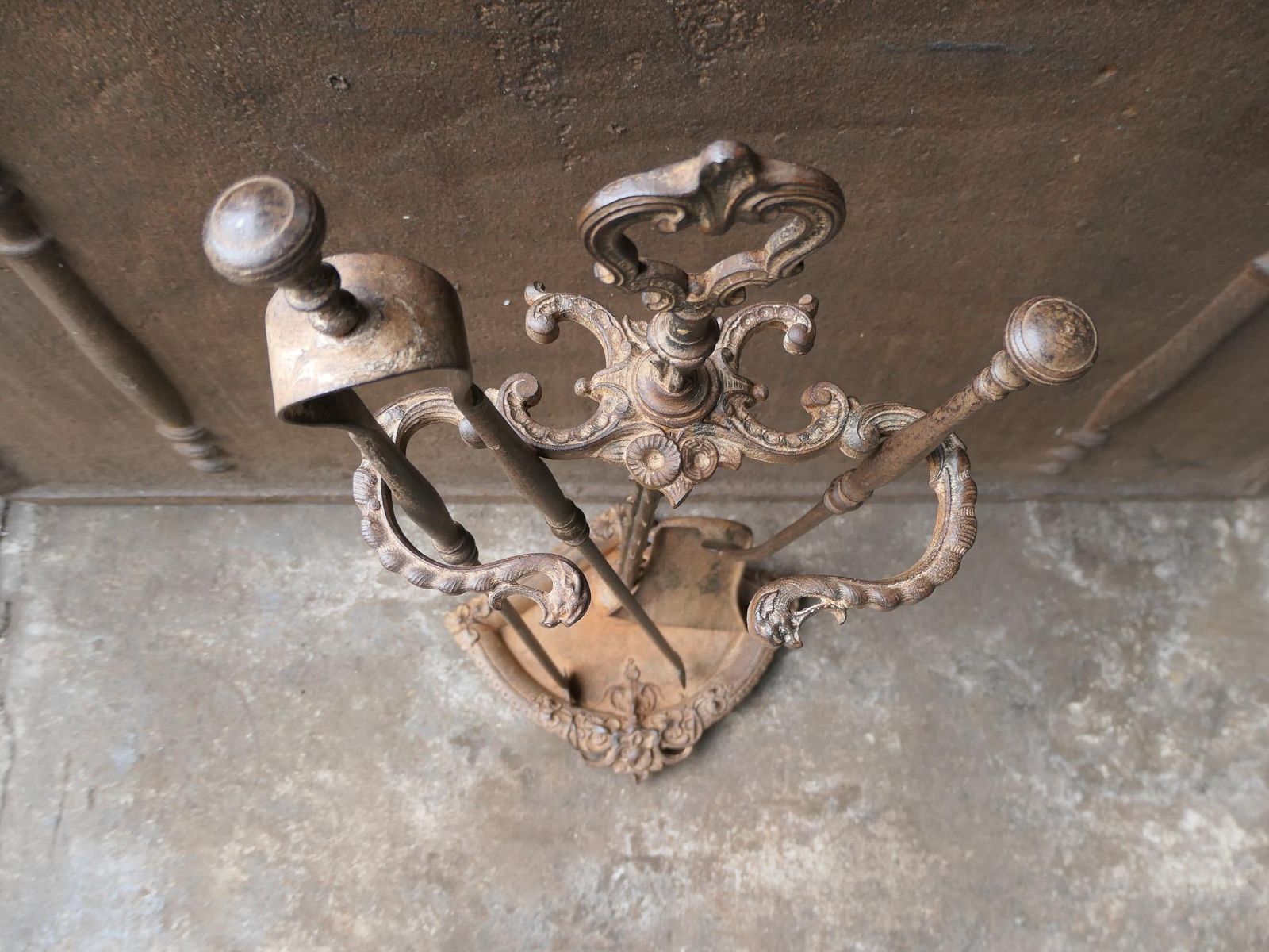 French Art Nouveau Fireplace Tools, Early 20th Century Period photo buy