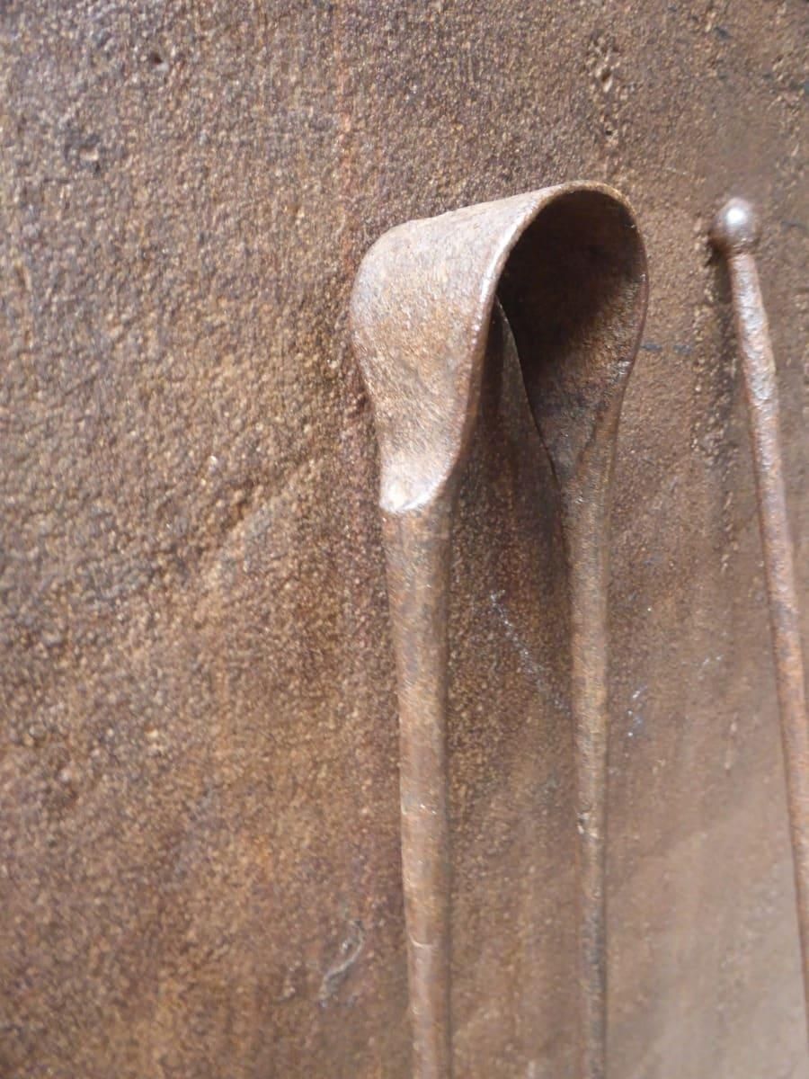 French Wrought Iron Fireplace Tools Or Fire Tools, Louis XV Period, 18th Century photo vinterior