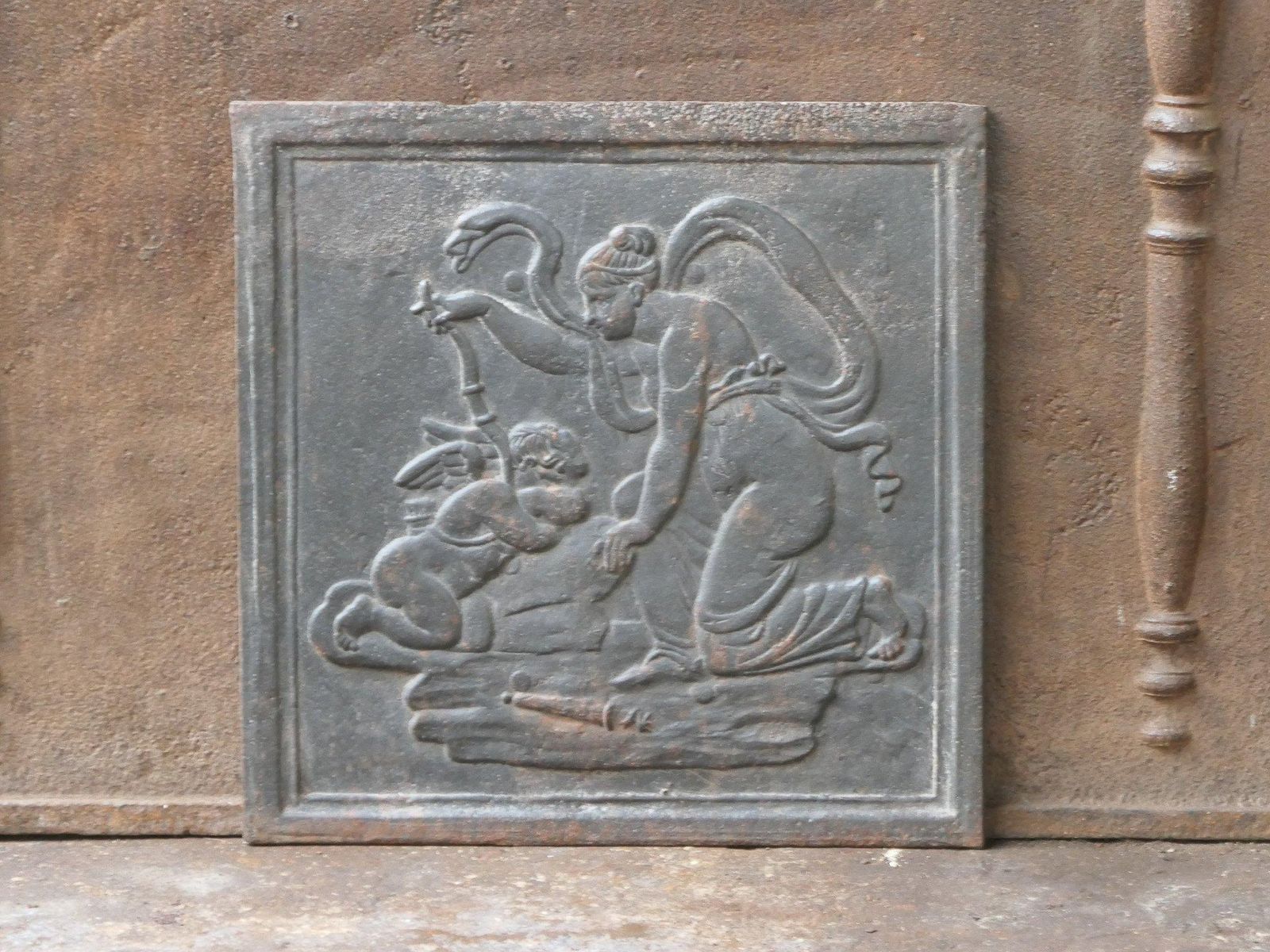 Small French Napoleon III Period 'Diana' Fireback / Backsplash, 19th Century photo furniture