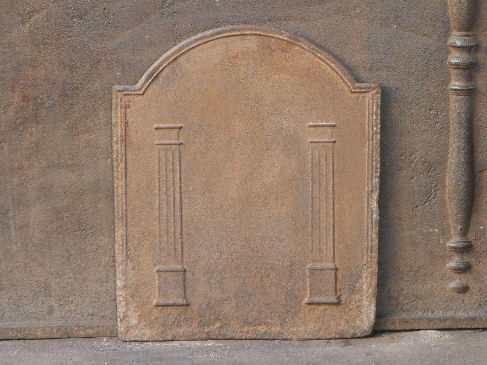 French Neoclassical 'Pillars Of Freedom' Fireback / Backsplash, Early 19th Centu photo Home Fixtures