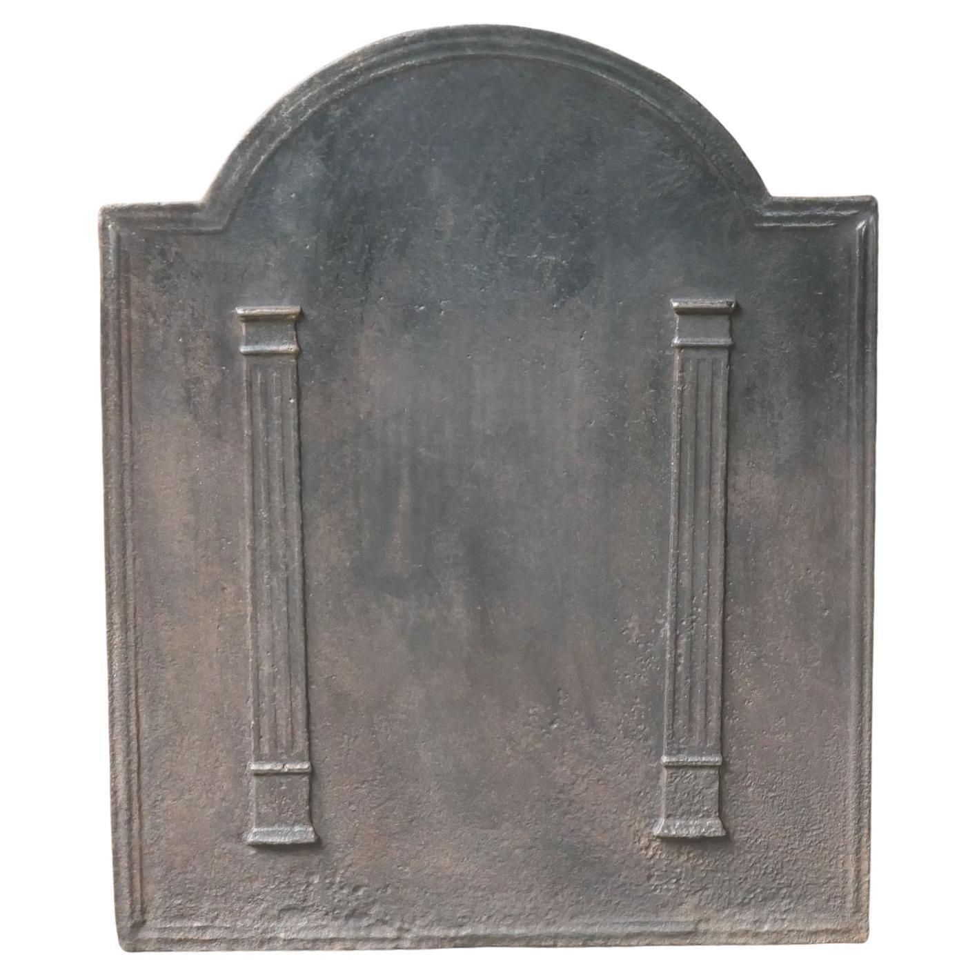 French 'Pillars Of Freedom' Fireback / Backsplash, Early 19th Century