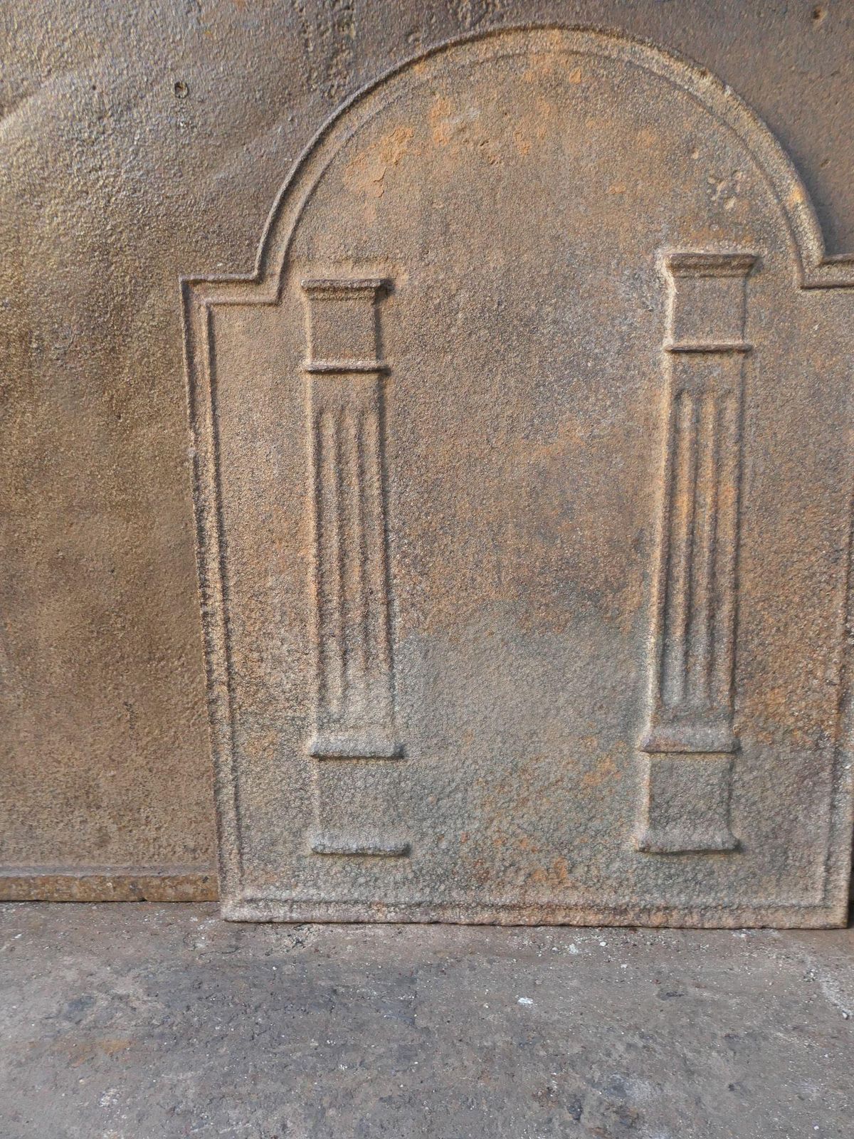 photo furniture French Neoclassical Period 'Pillars Of Freedom' Fireback / Backsplash