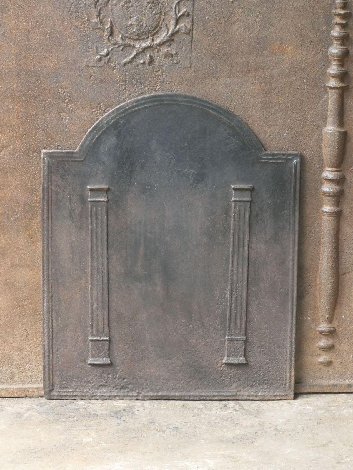 French 'Pillars Of Freedom' Fireback / Backsplash, Early 19th Century photo for sale