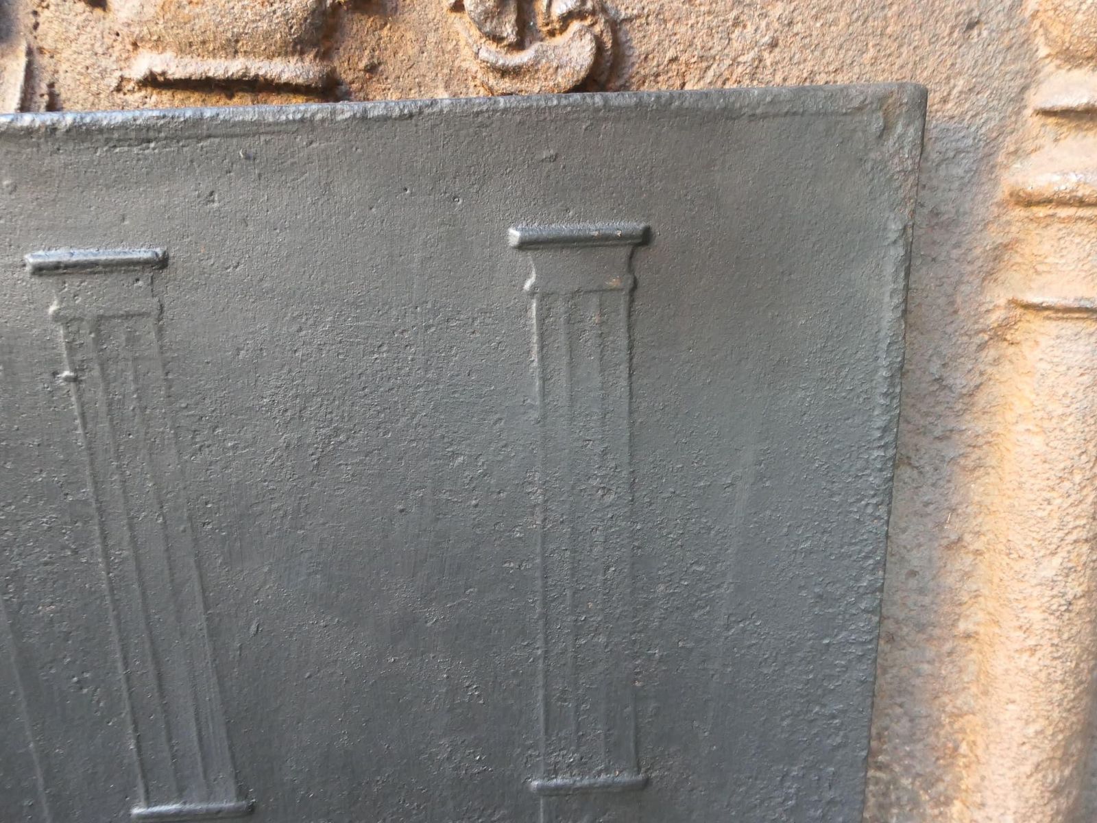 French 'Pillars Of Freedom' Fireback / Backsplash, Early 19th Century photo vinterior