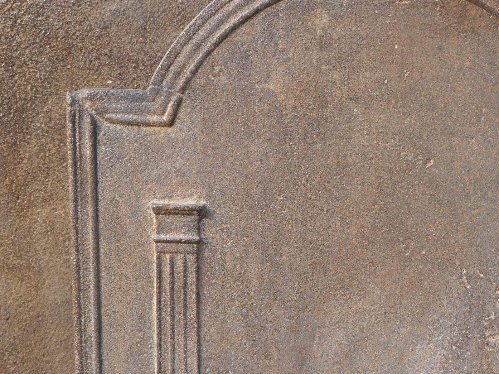 French Neoclassical Period 'Pillars Of Freedom' Fireback / Backsplash photo vintage