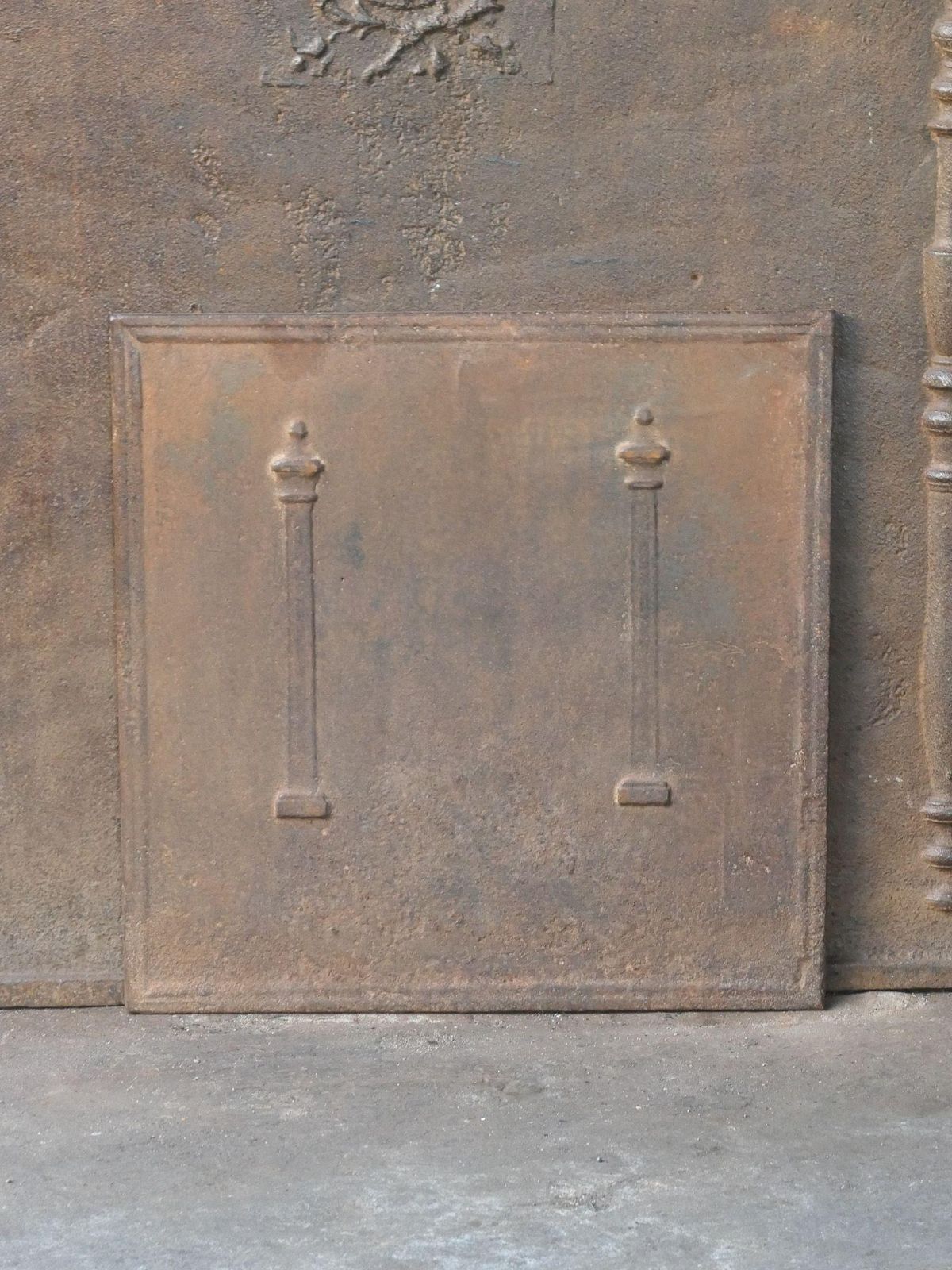 French 'Pillars Of Freedom' Fireback / Backsplash, Early 19th Century photo furniture
