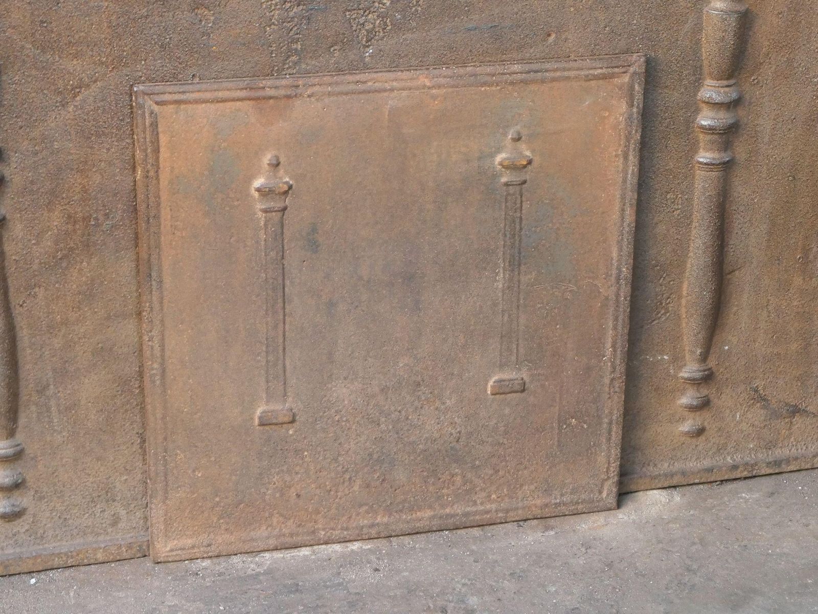 French 'Pillars Of Freedom' Fireback / Backsplash, Early 19th Century photo vinterior