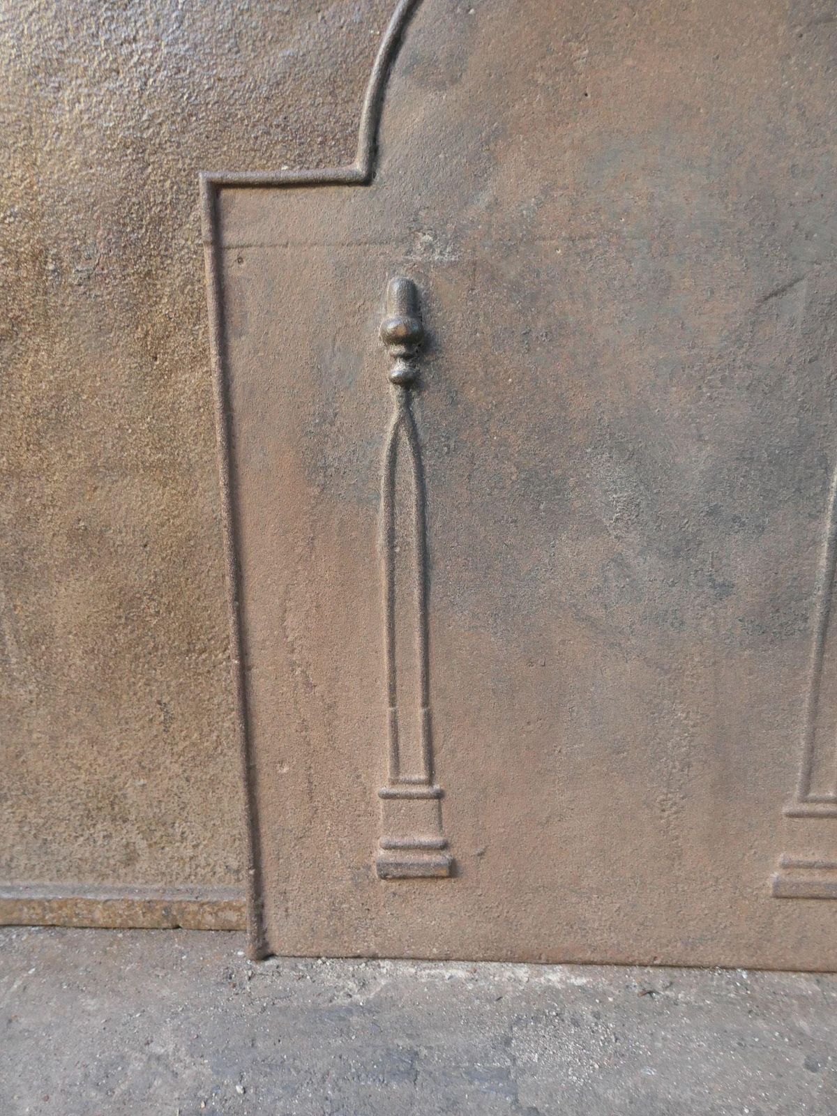 photo furniture French Neoclassical 'Pillars Of Freedom' Fireback / Backsplash, Early 19th Centu