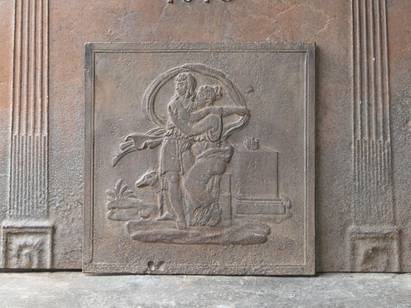 French Napoleon III Period Fireback, 19th Century photo Home Fixtures