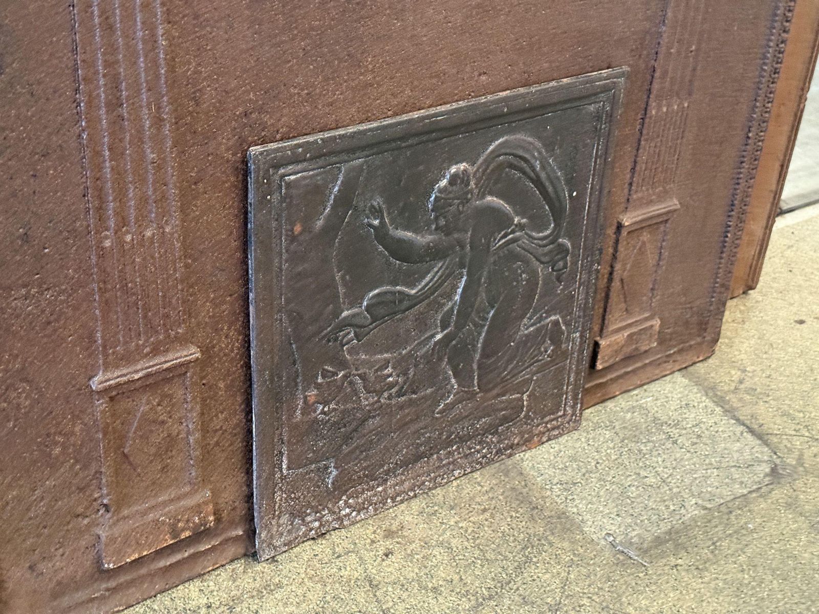 French Napoleon III Period Fireback / Backsplash, 19th Century photo vintage
