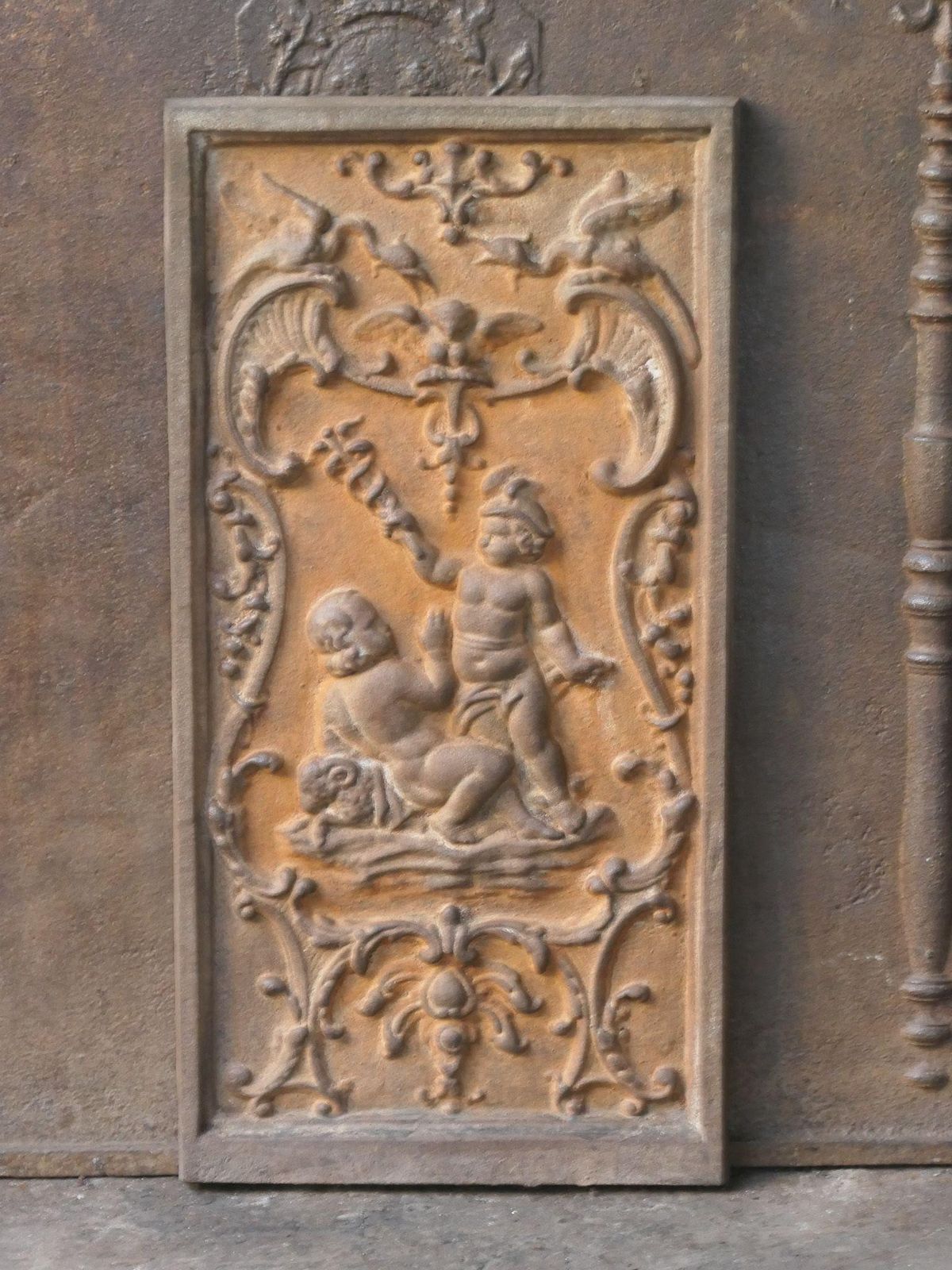 French 'Cupids' Fireback / Backsplash, Louis XV Style photo furniture