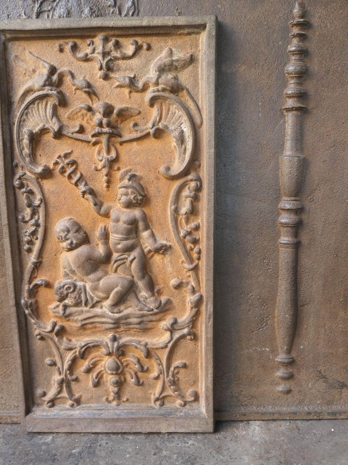 photo furniture French 'Cupids' Fireback / Backsplash, Louis XV Style
