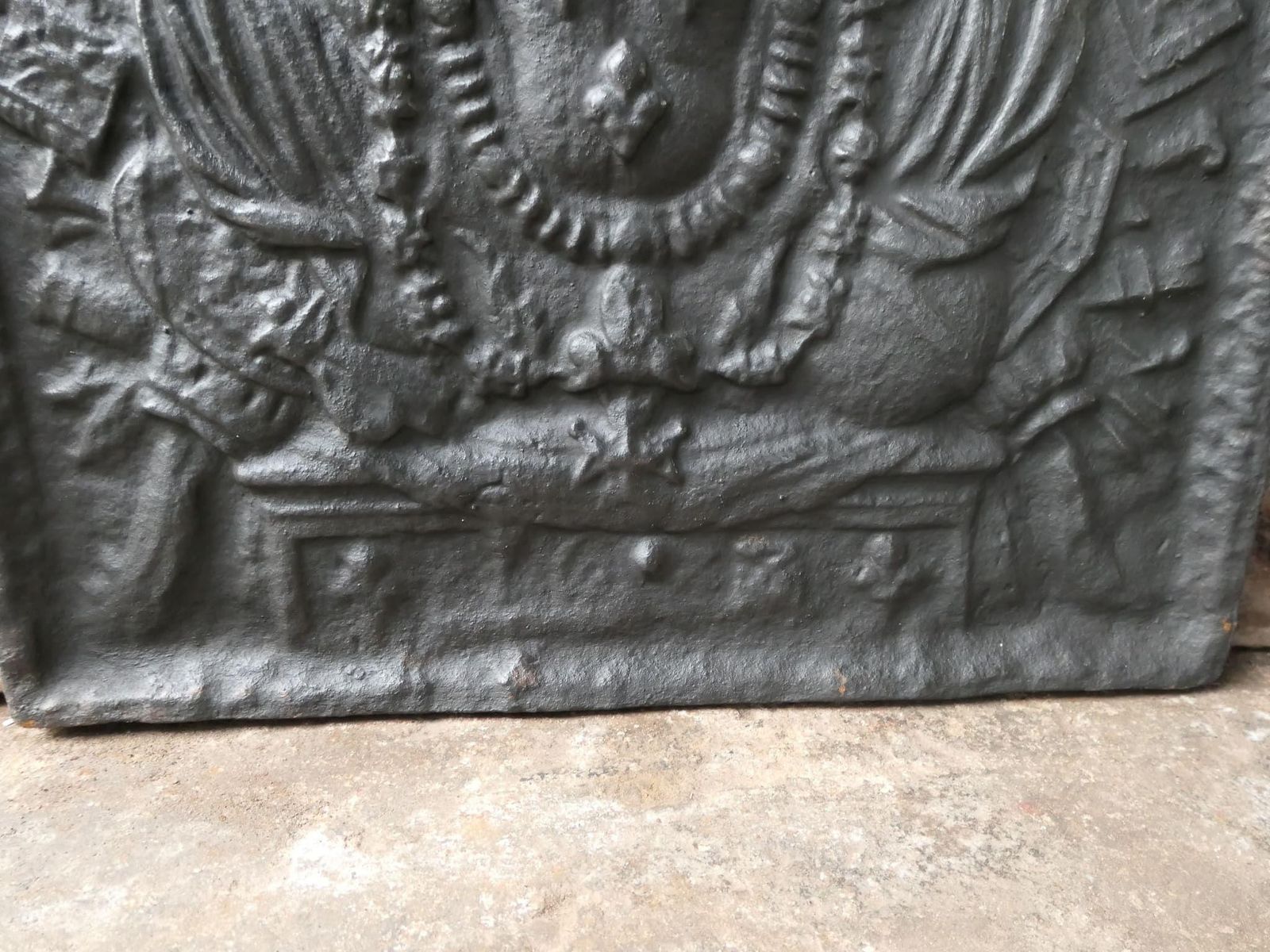 French Fireback / Backsplash With The Arms Of France, Louis XIV Style photo buy