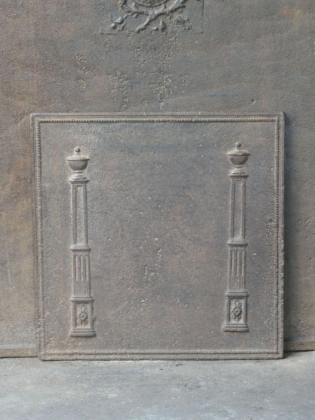 French 'Pillars Of Freedom' Fireback / Backsplash, Early 19th Century photo furniture