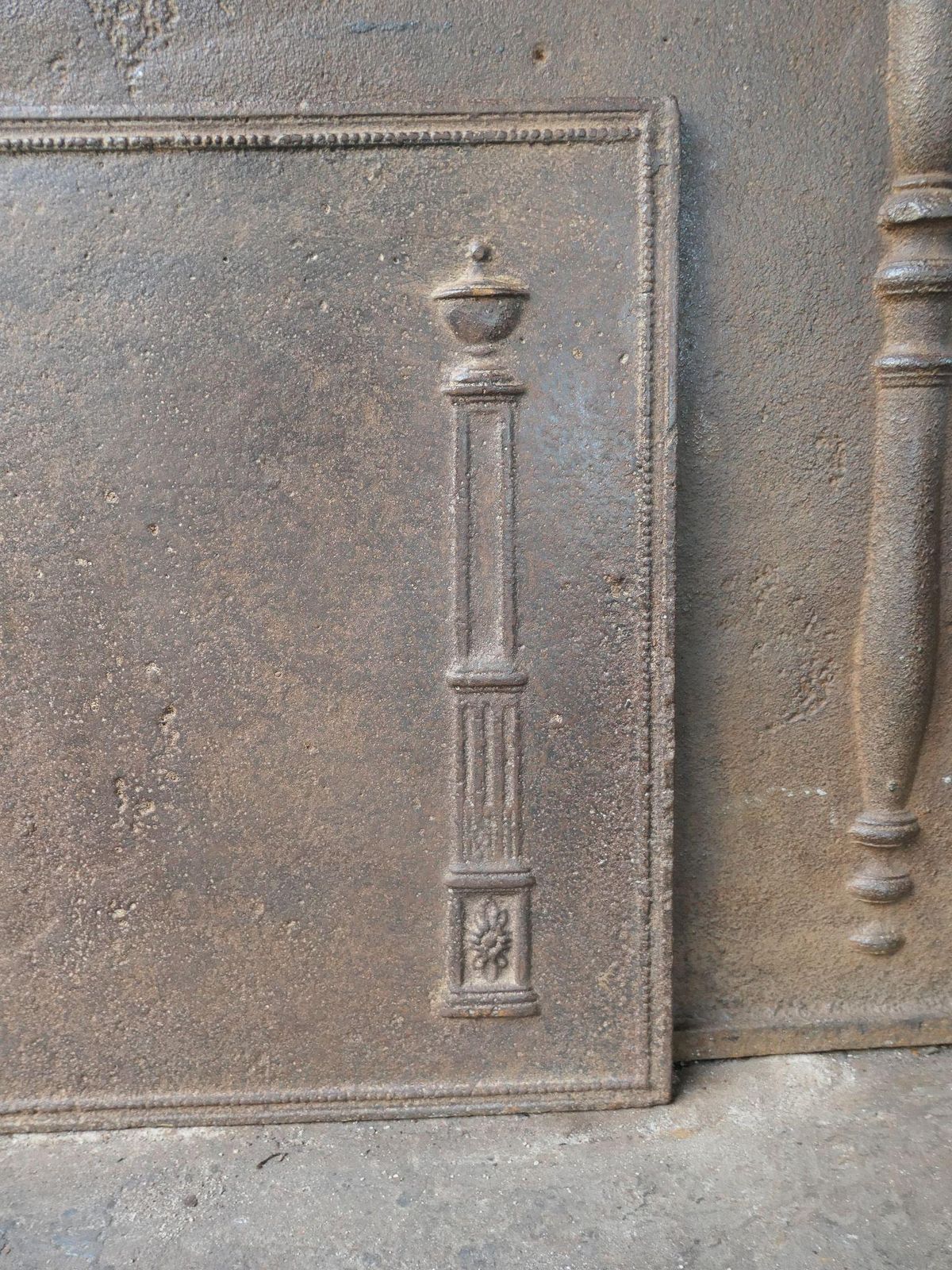 French 'Pillars Of Freedom' Fireback / Backsplash, Early 19th Century photo buy