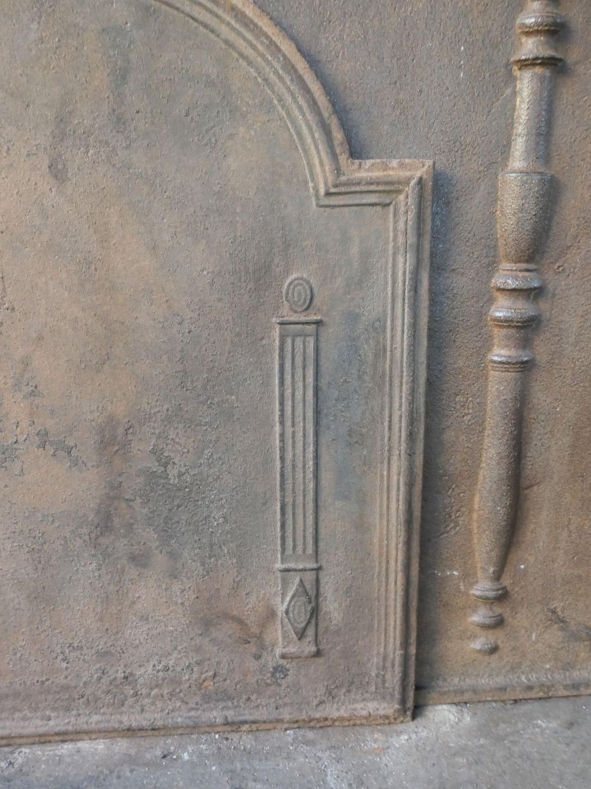 French 'Pillars Of Freedom' Fireback / Backsplash, Early 19th Century photo buy