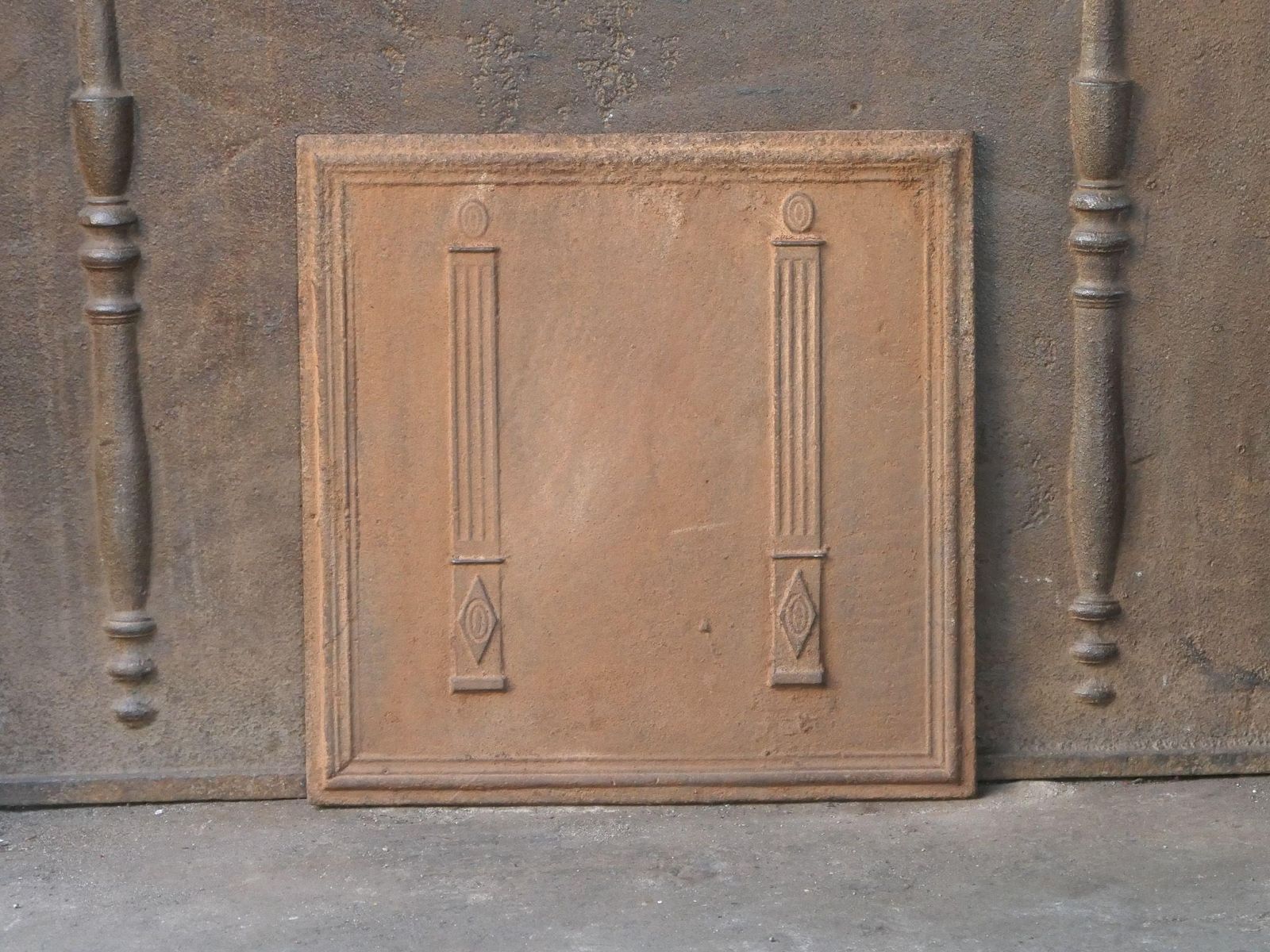 French 'Pillars Of Freedom' Fireback / Backsplash, Early 19th C. photo for sale