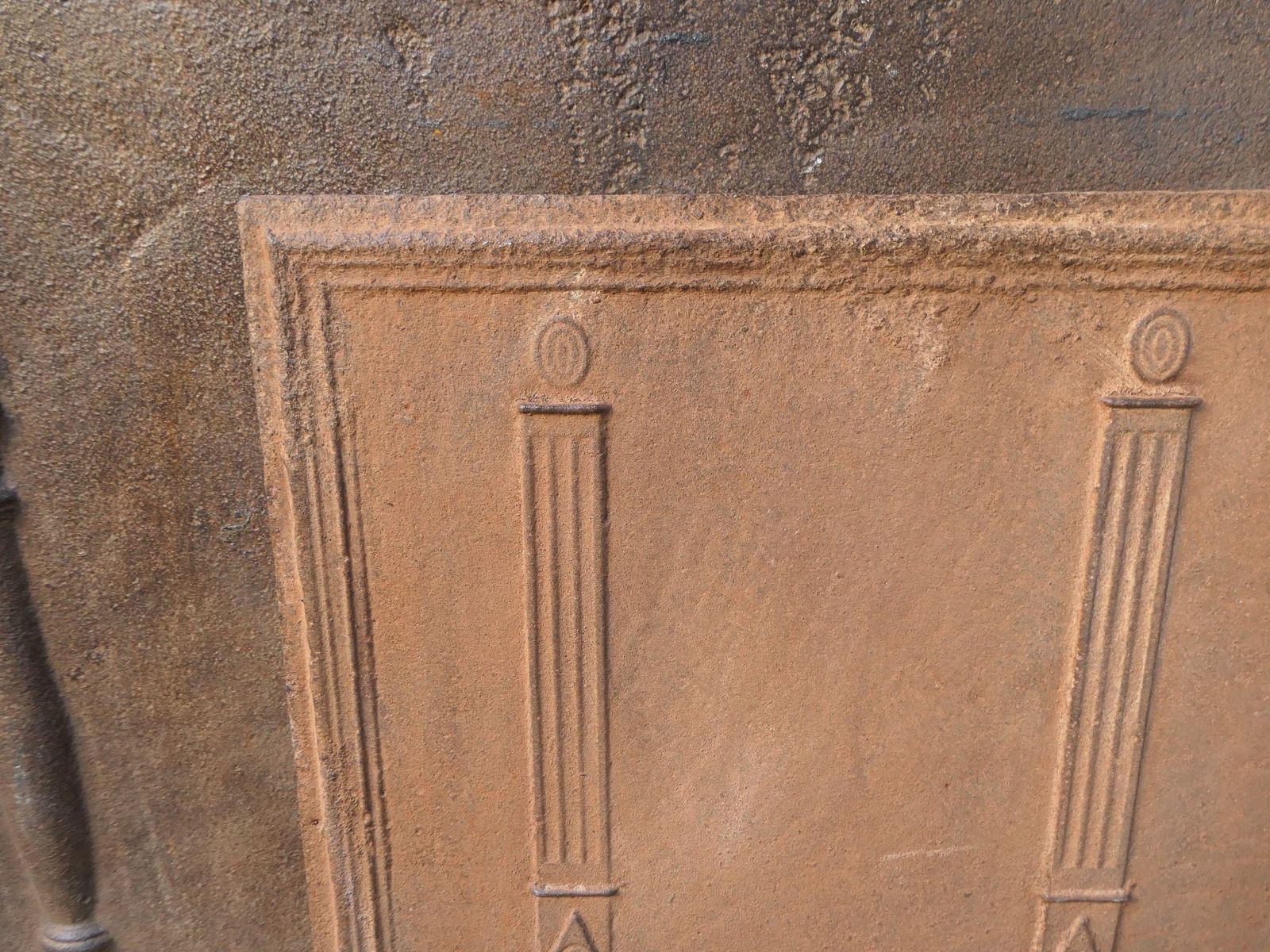 French 'Pillars Of Freedom' Fireback / Backsplash, Early 19th C. photo vinterior