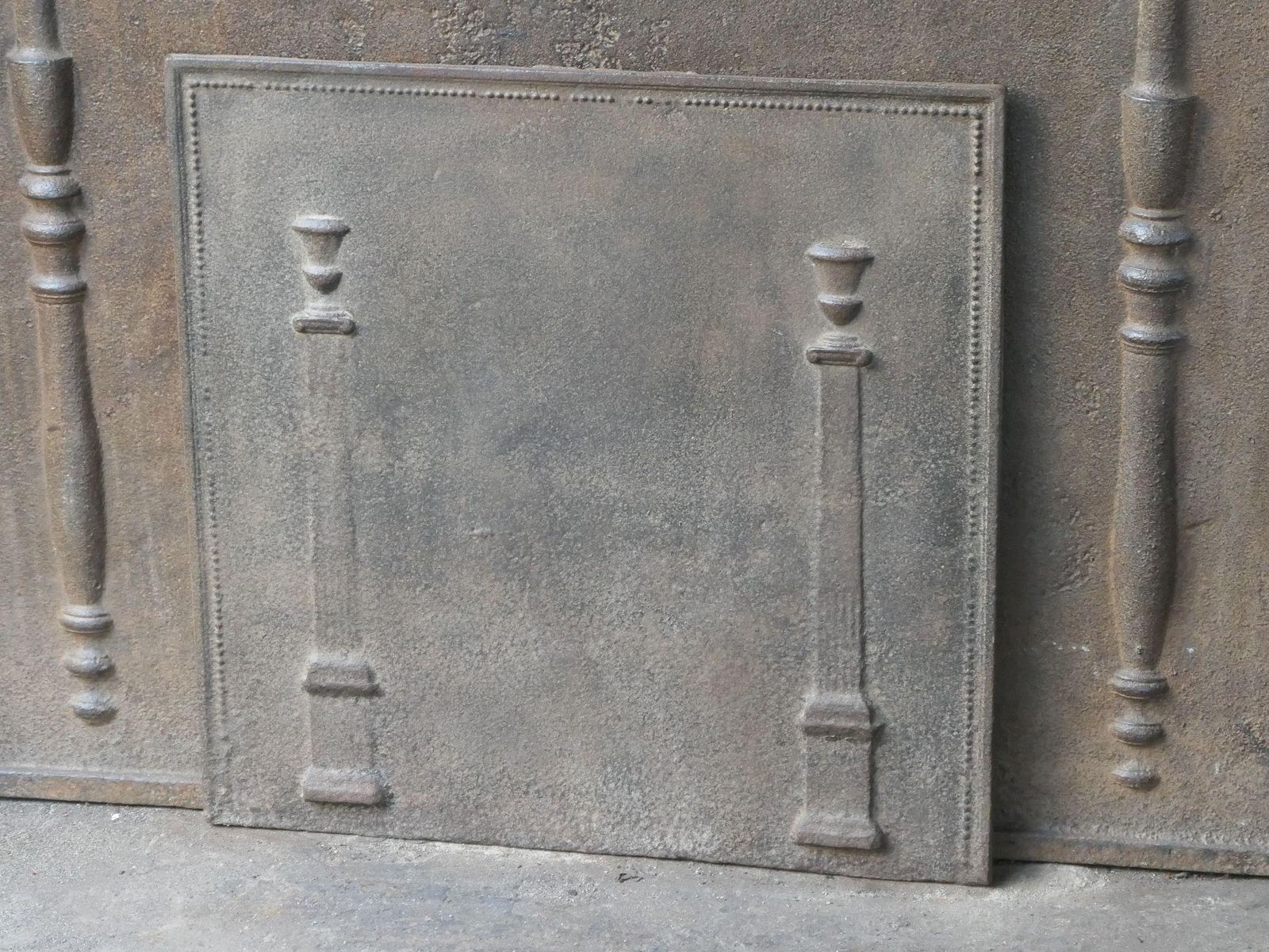 French 'Pillars Of Freedom' Fireback / Backsplash, 18th   19th C photo for sale