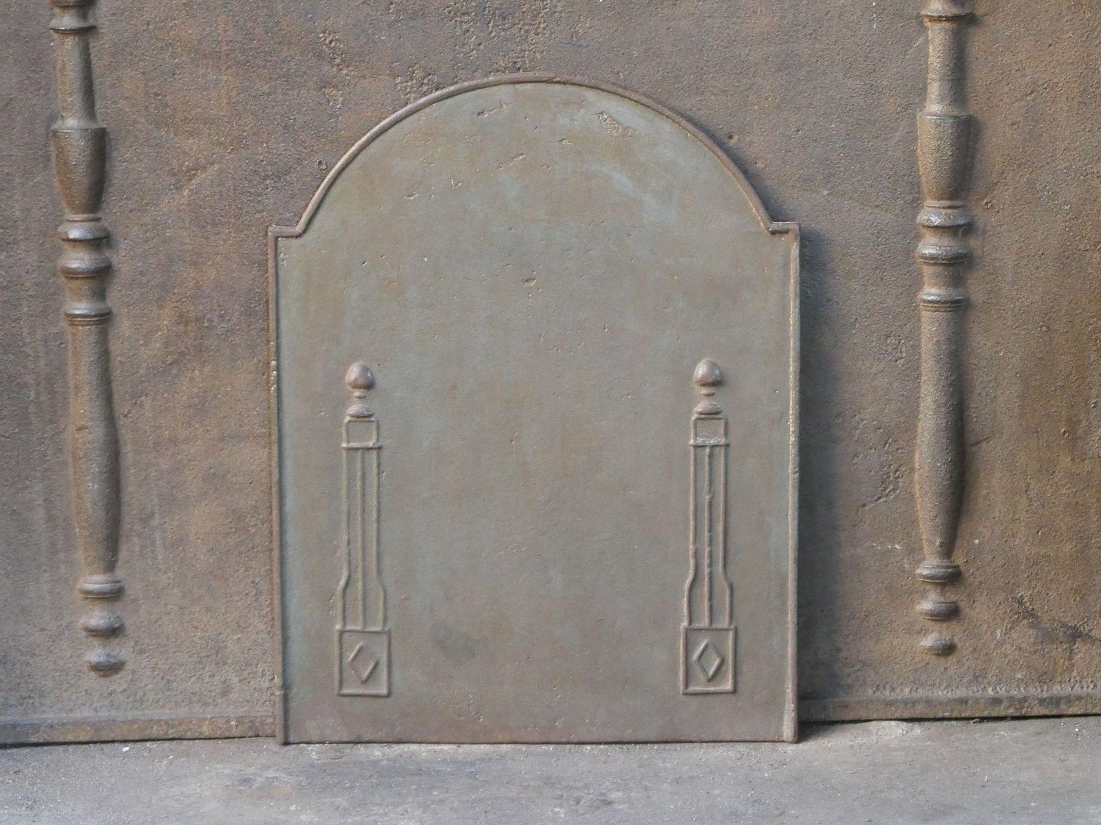 Antique French 'Pillars Of Freedom' Fireback / Backsplash, Early 19th C. photo for sale
