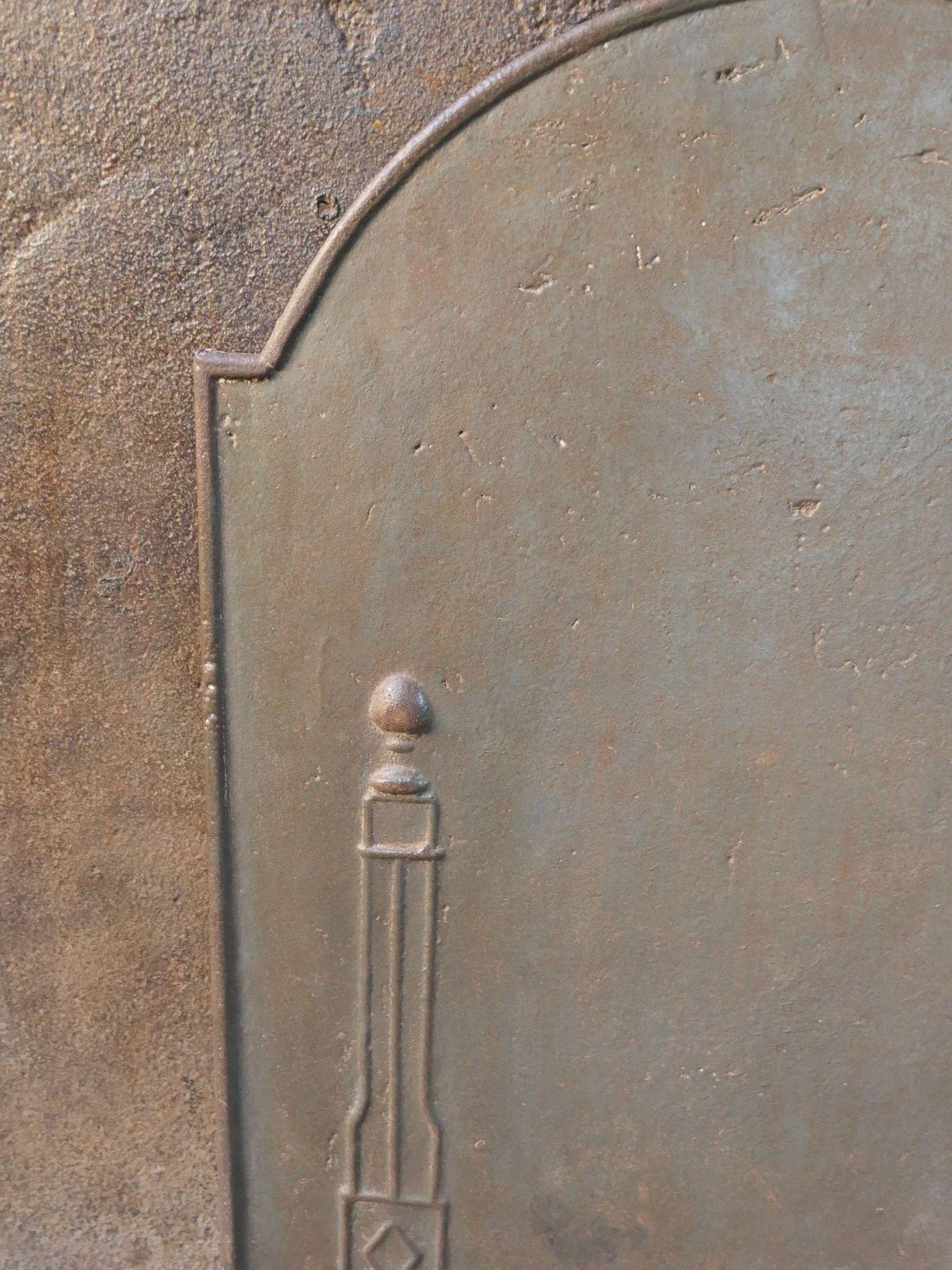 Antique French 'Pillars Of Freedom' Fireback / Backsplash, Early 19th C. photo vinterior