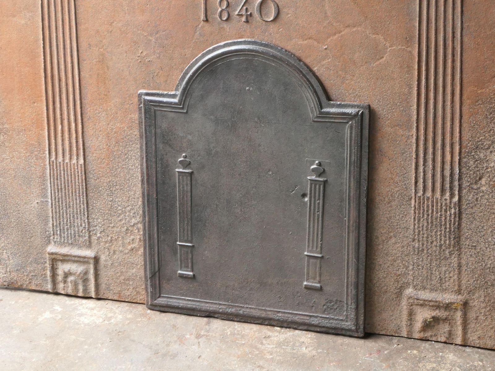 French 'Pillars Of Freedom' Fireback / Backsplash, Early 19th C. photo Home Fixtures