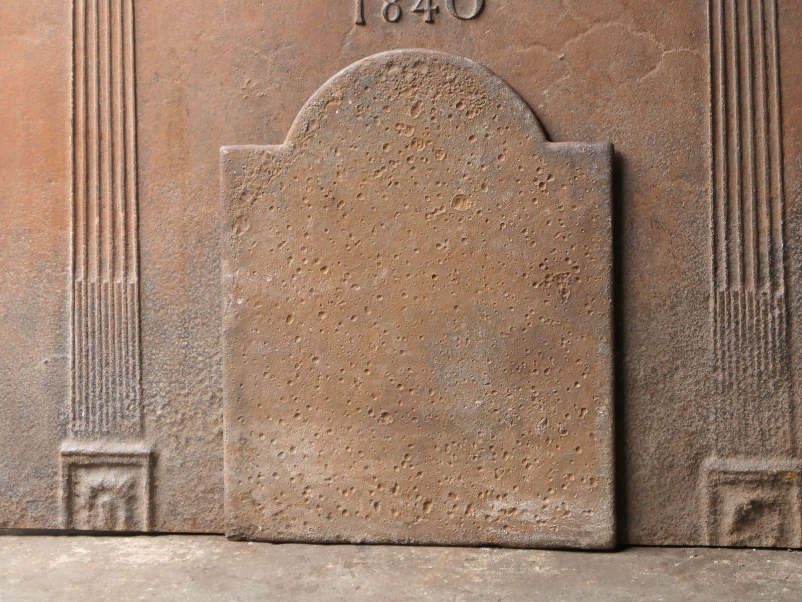 photo for sale French 'Pillars Of Freedom' Fireback / Backsplash, Early 19th C.