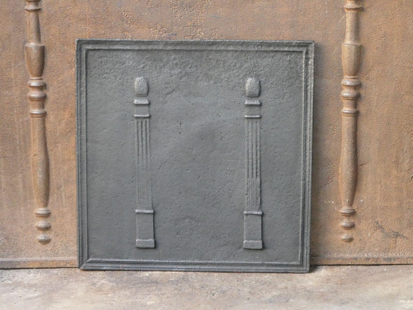 French 'Pillars Of Freedom' Fireback / Backsplash, Early 19th Century photo for sale
