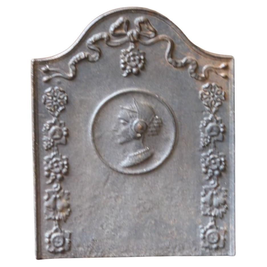 Small French Napoleon III 'Woman' Fireback / Backsplash, 19th Century