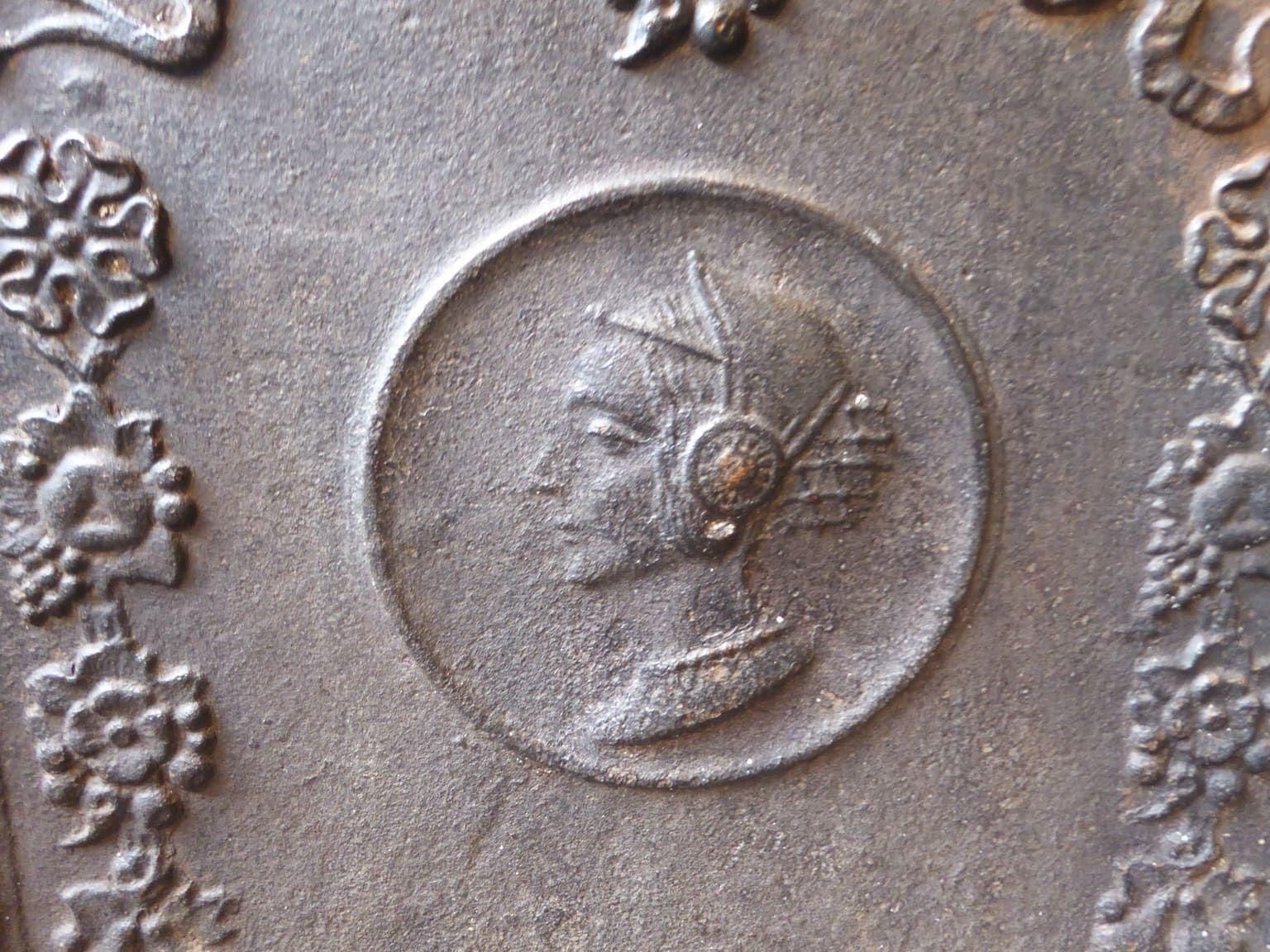 Small French Napoleon III 'Woman' Fireback / Backsplash, 19th Century photo 339.0