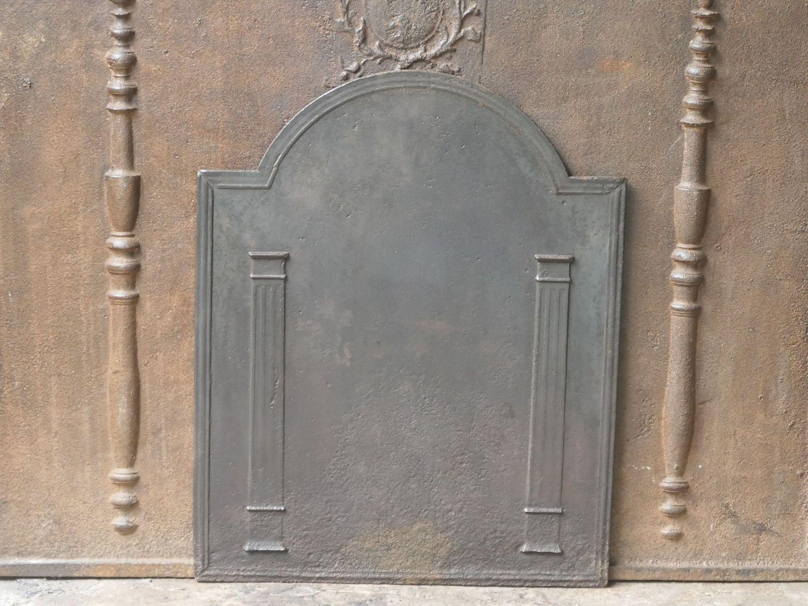 French 'Pillars Of Freedom' Fireback / Backsplash, Early 19th Century photo for sale