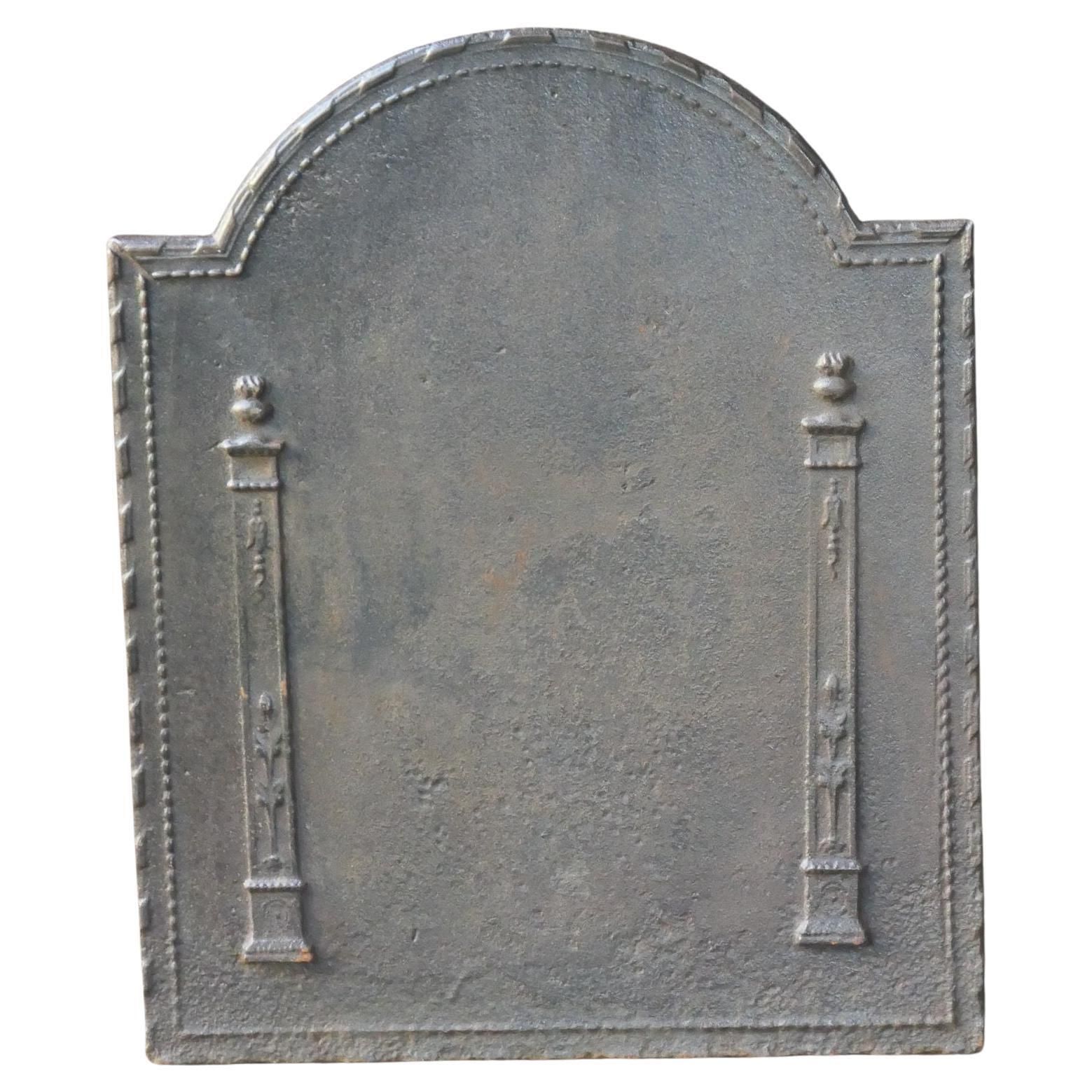 French 'Pillars Of Freedom' Fireback / Backsplash, Early 19th Century
